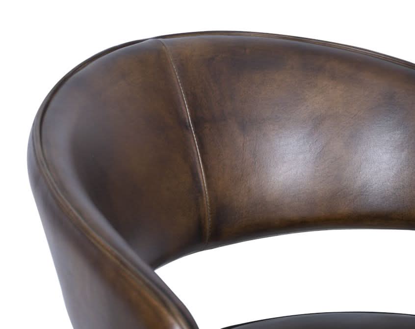 Brisbane Modern Buffalo Leather Counter Chair - Image 5