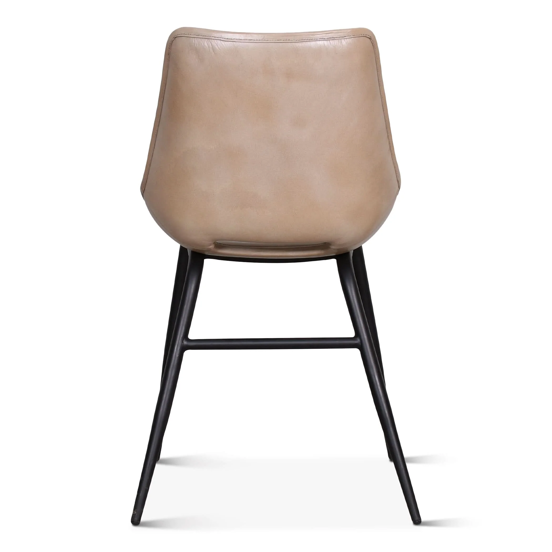Brisbane Modern Open Back Hand Washed Leather Dining Chair - Image 11