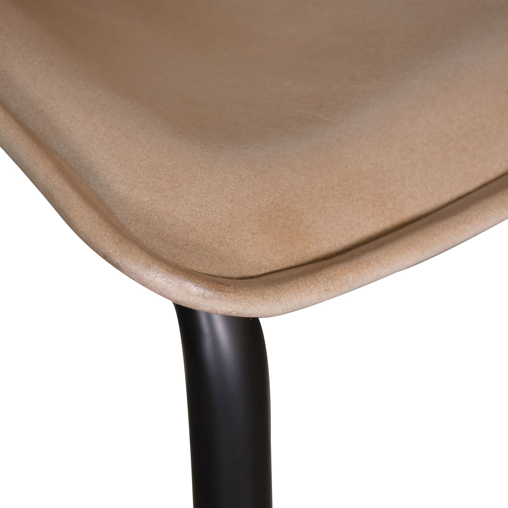 Brisbane Modern Open Back Hand Washed Leather Dining Chair - Image 16