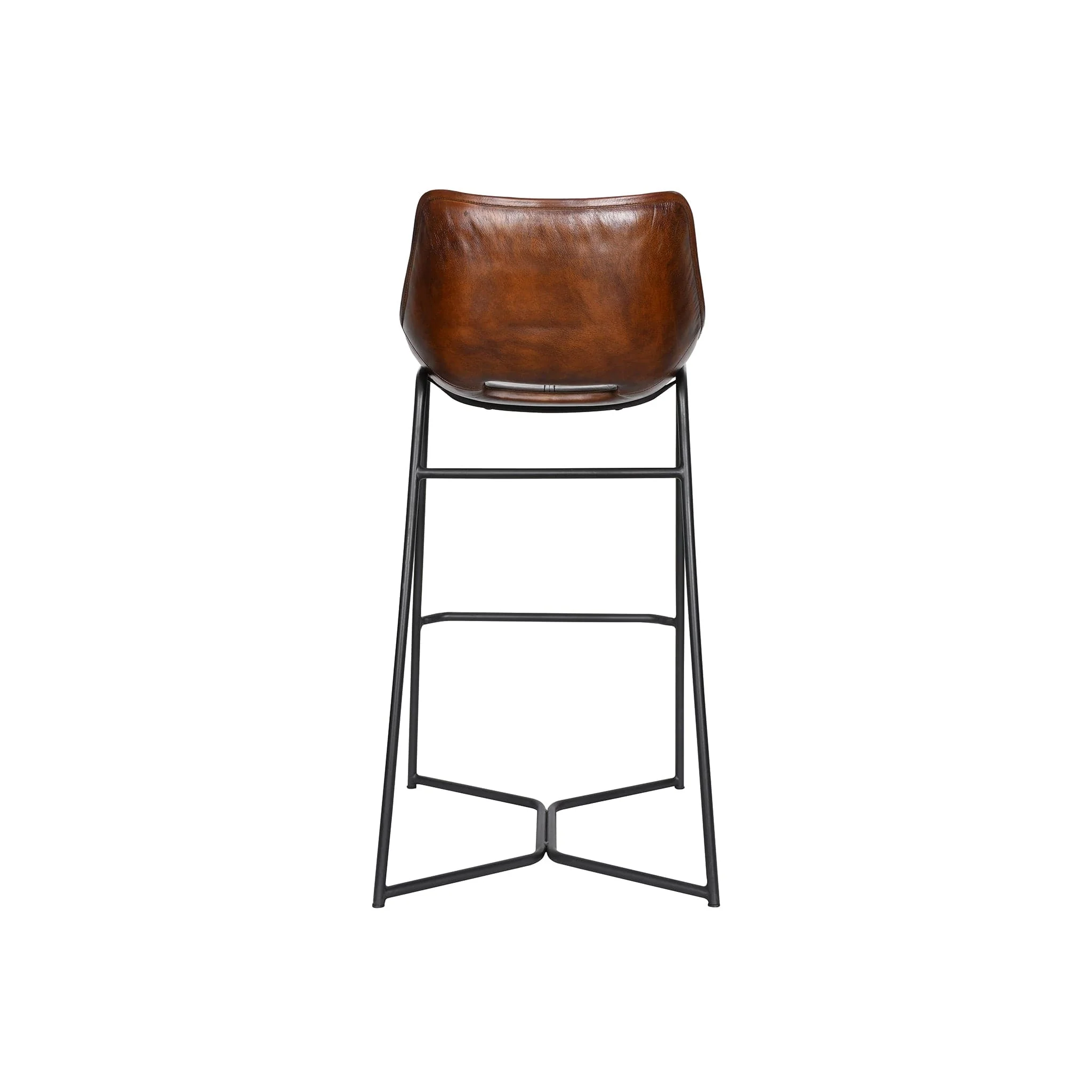 Brisben Open Back Leather Barstool - Image 8