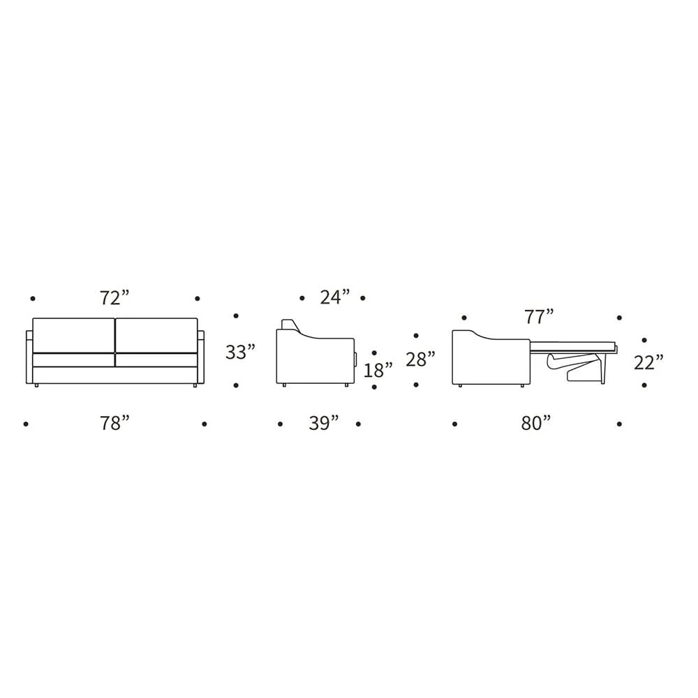 Carnell Sofa Bed with Sloped Arms - Image 51