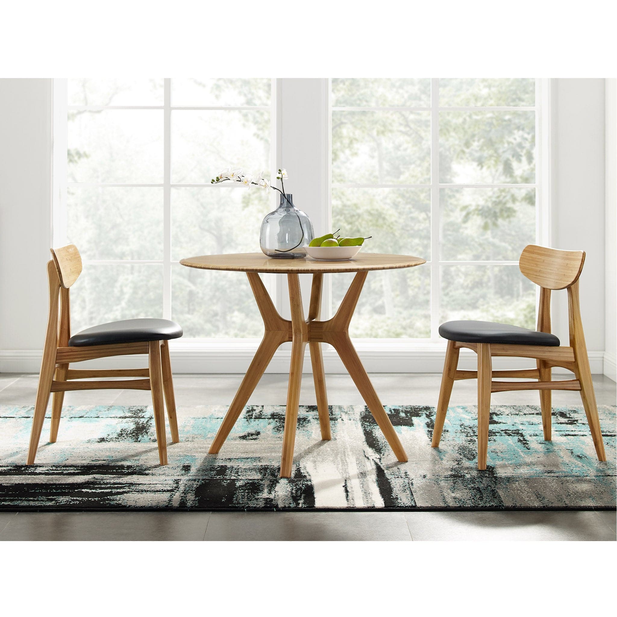 Cassia Dining Chair With Leather Seat (set of 2) - Image 3