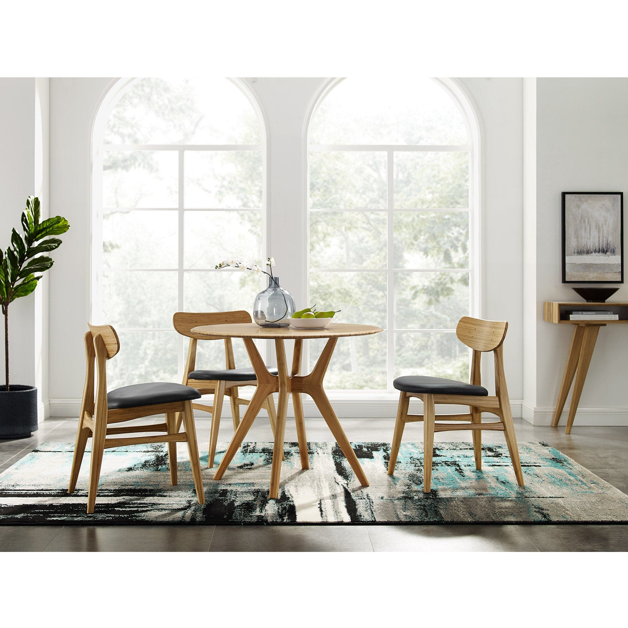 Cassia Dining Chair With Leather Seat (set of 2) - Image 5