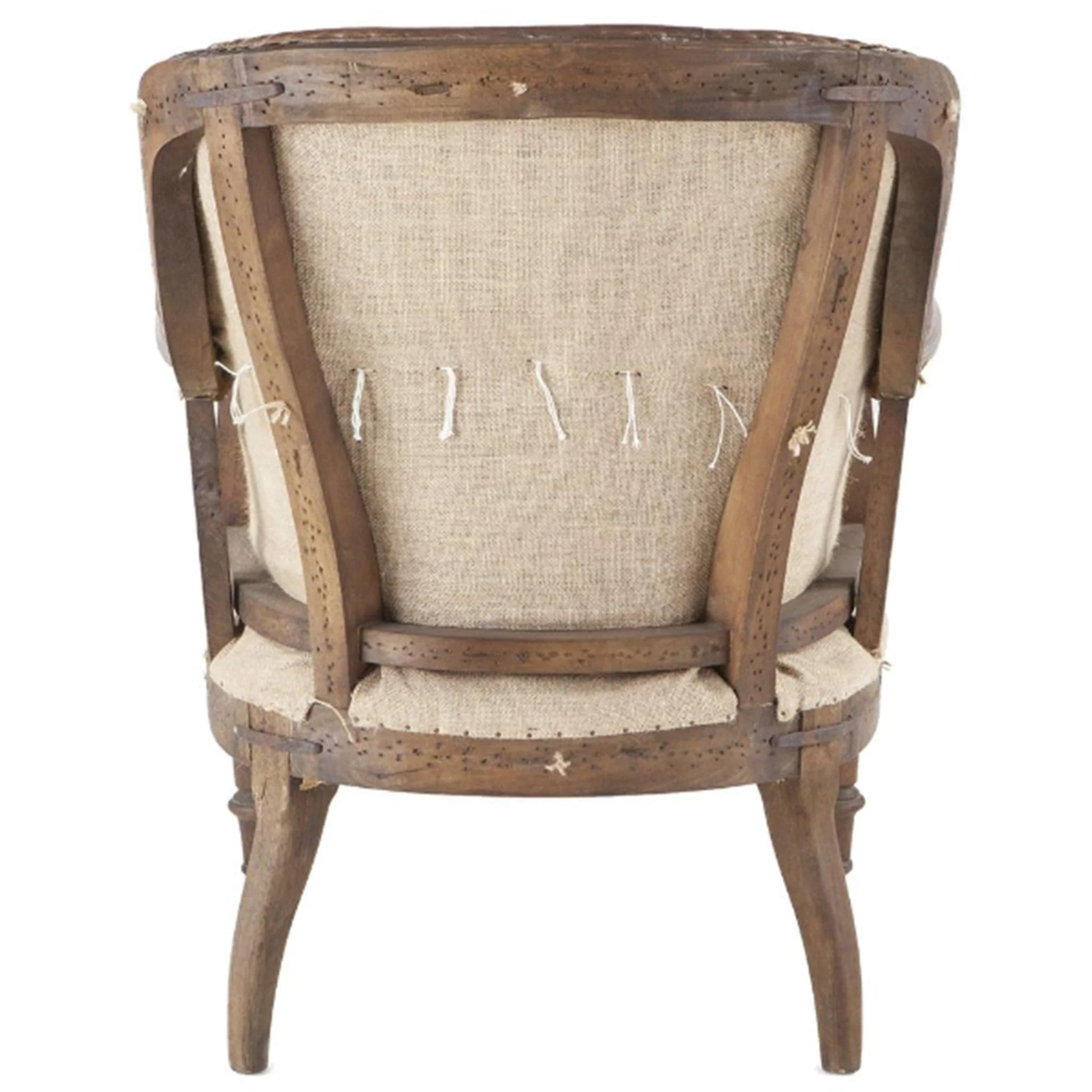 Charles Leather Rolled Armchair - Image 6