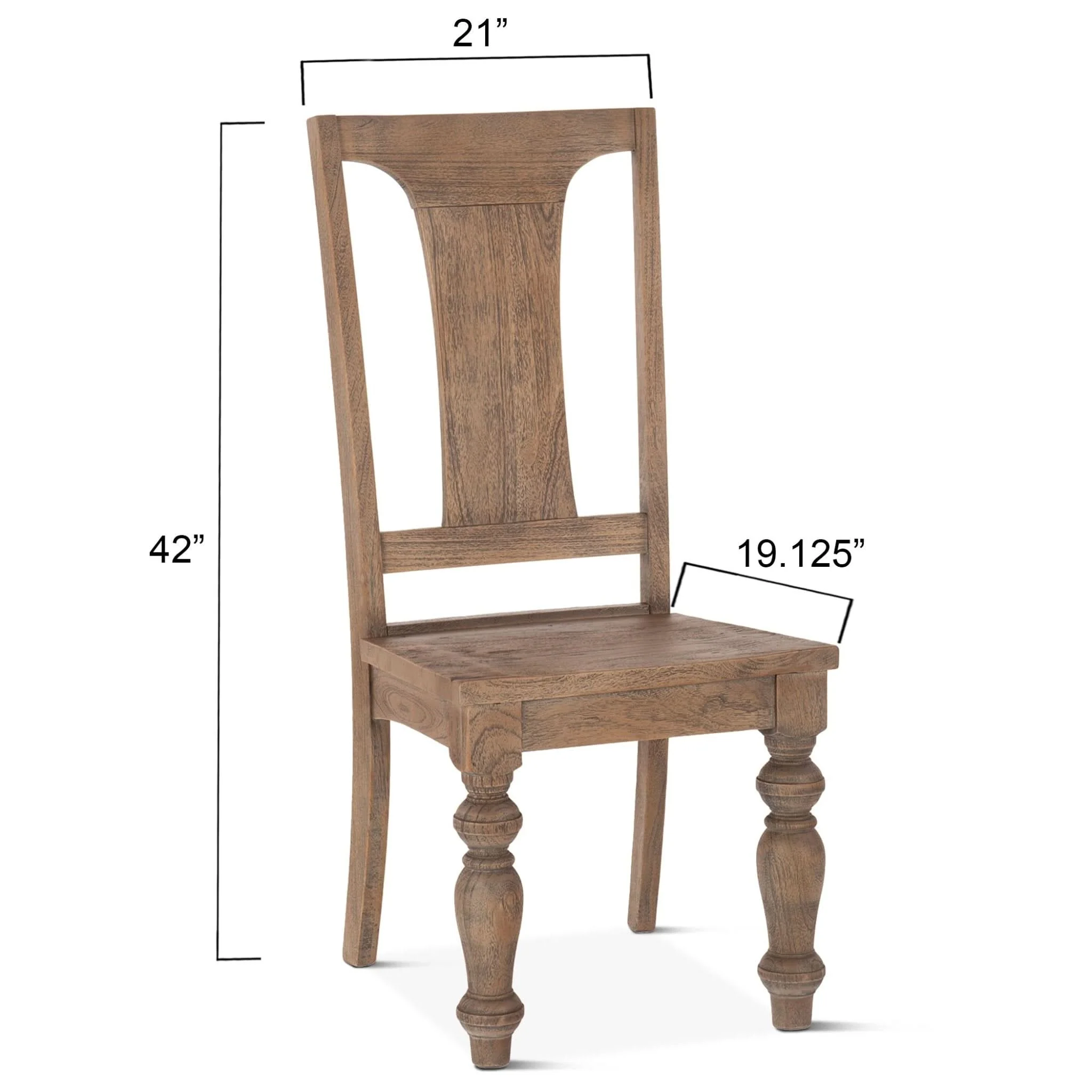 Chatham Downs Weathered Teak Dining Chair - Image 2