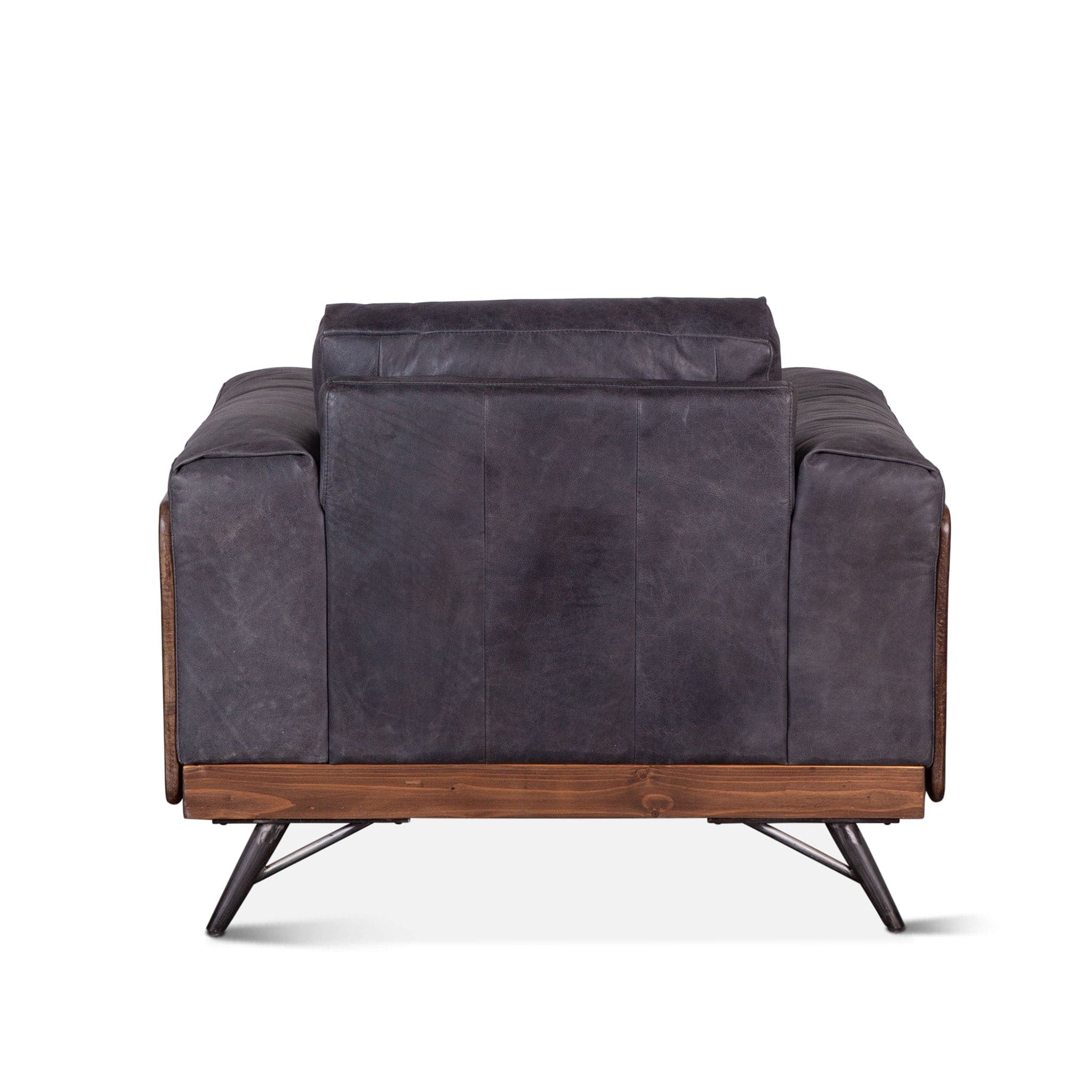 Chiavari Mid Century Leather Arm Chair - Image 3