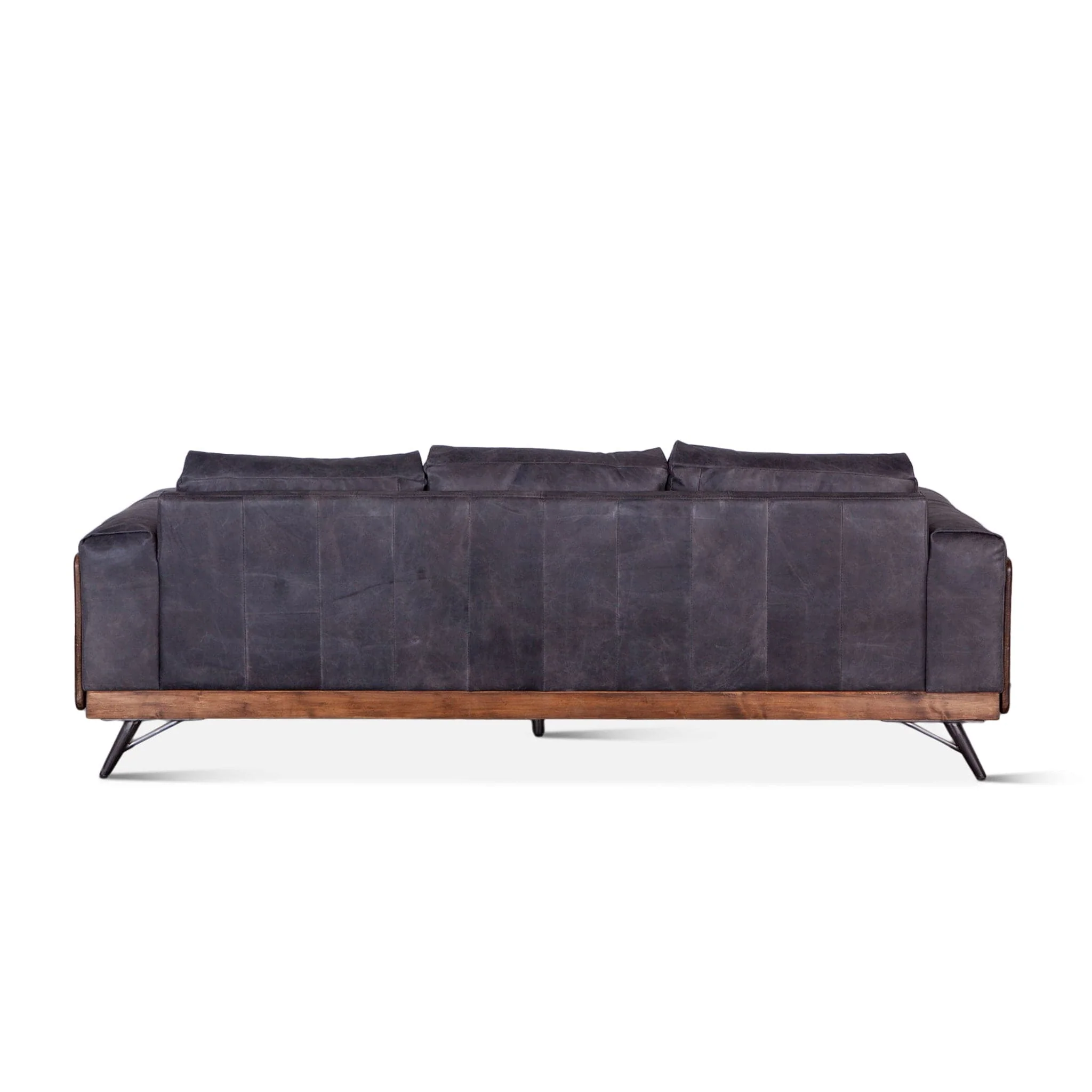 Chiavari Mid Century Leather Sofa - Image 3