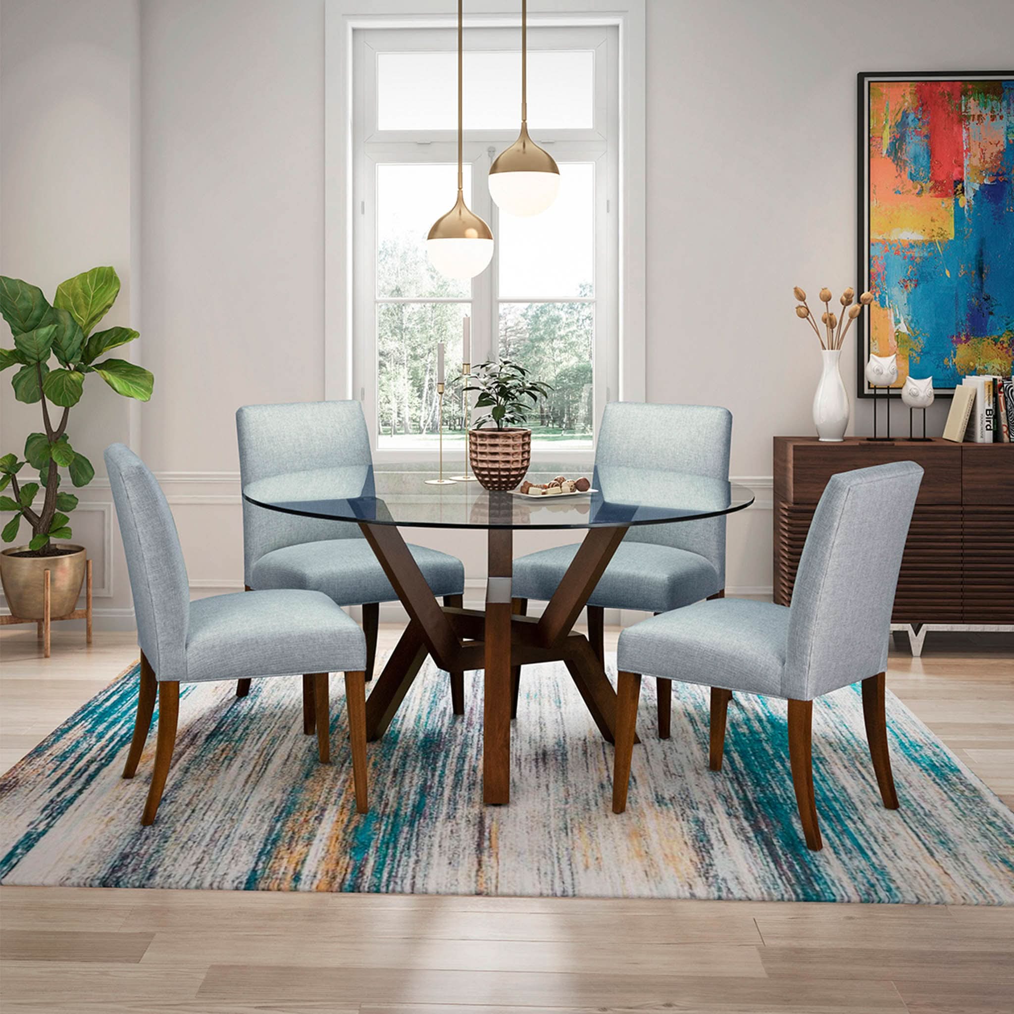 Cleo Glass Round Dining Table - Image 4