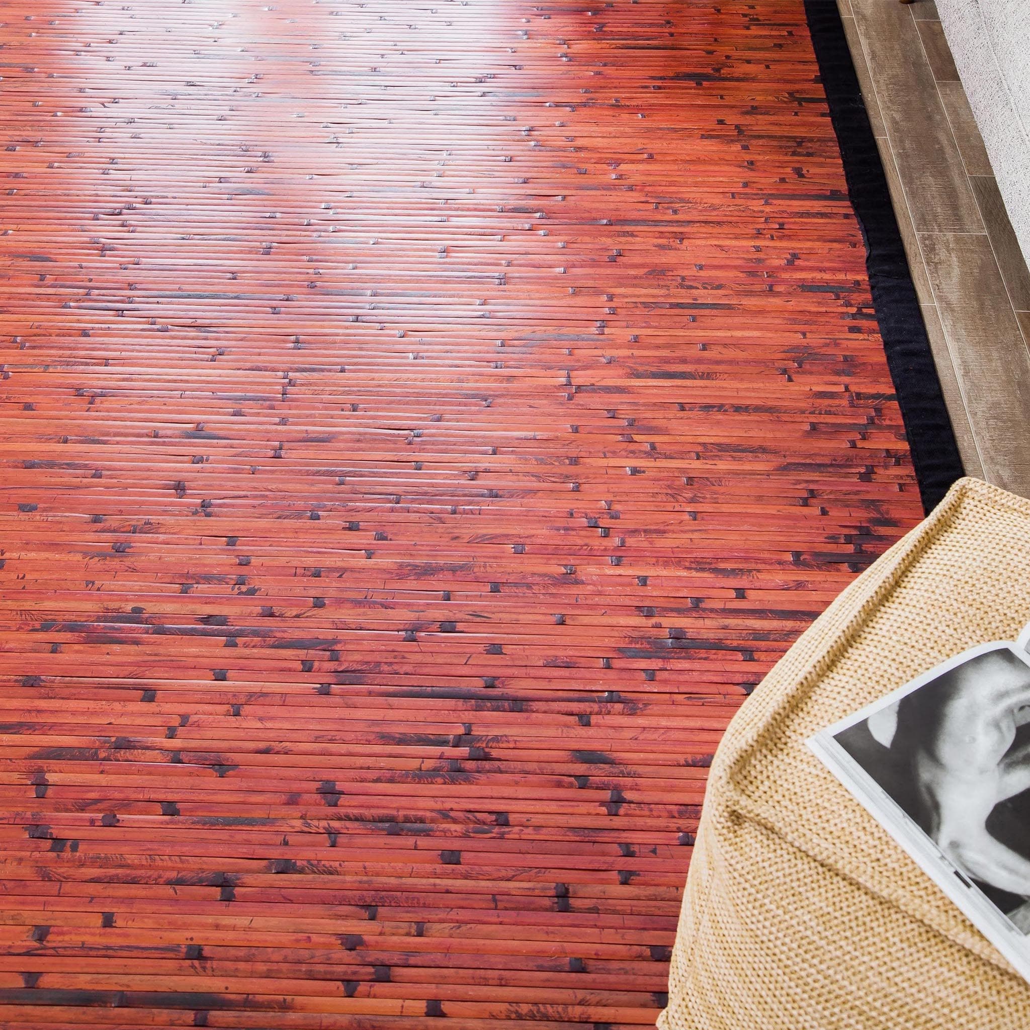 Cobblestone Mahogany Bamboo Rug - Image 7