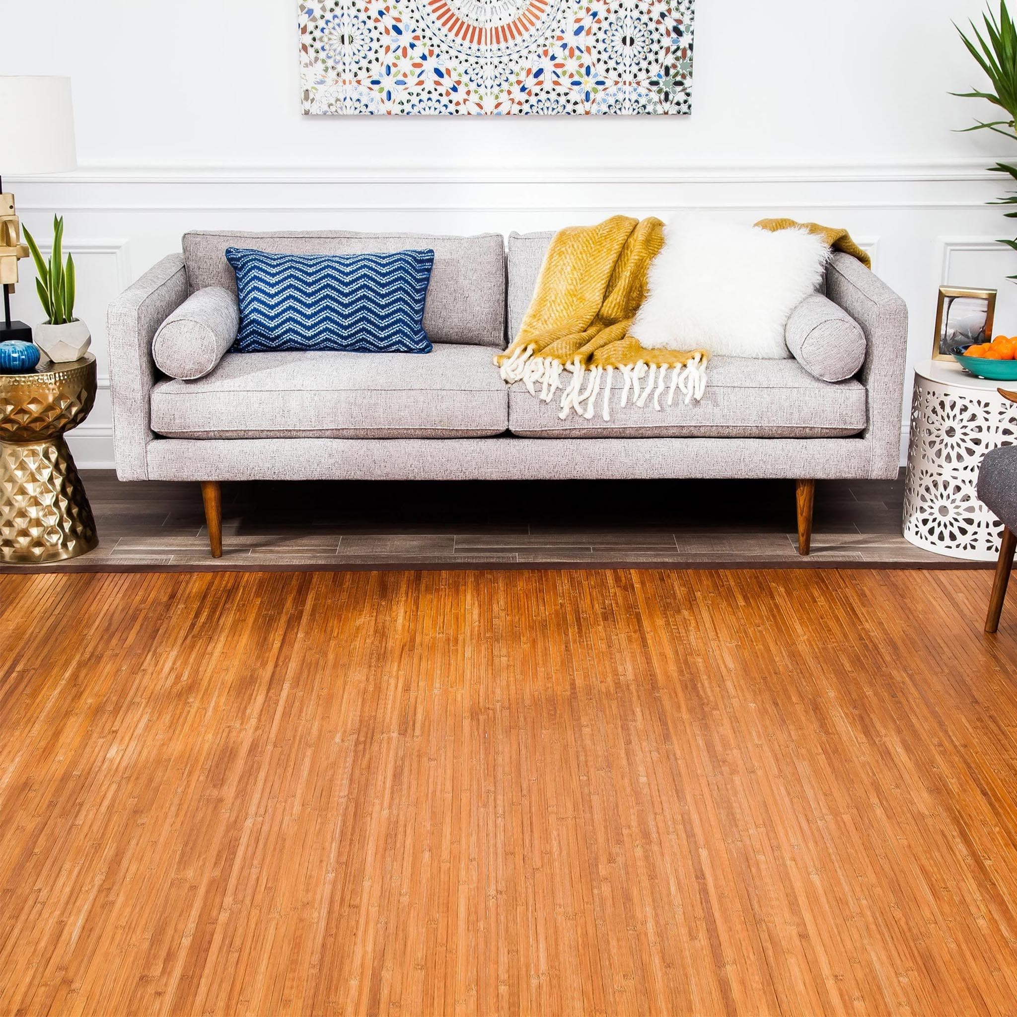 Contemporary Chocolate Bamboo Rug - Image 6