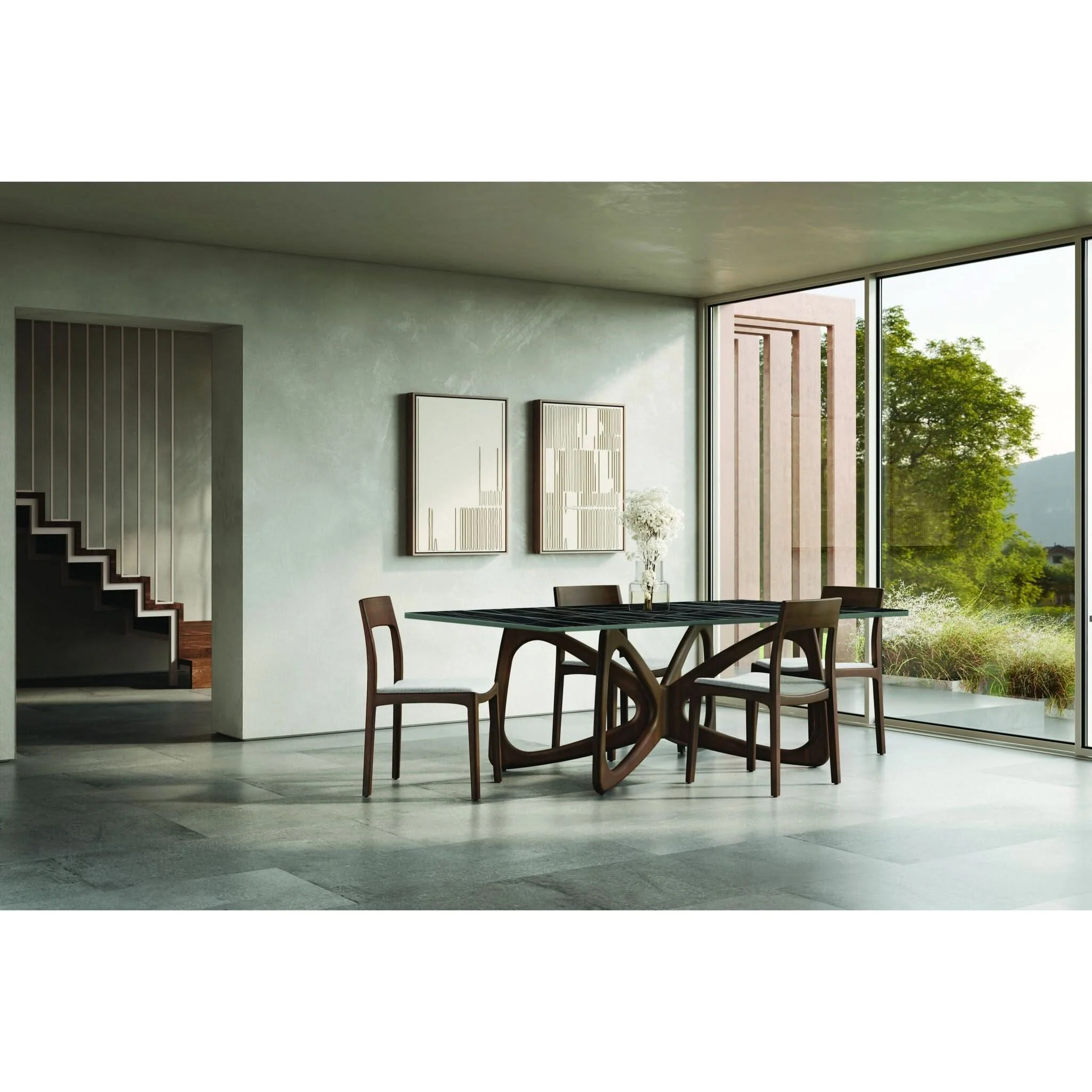 Copeland Butterfly Sintered Stone Top Rectangle Table - Image 4