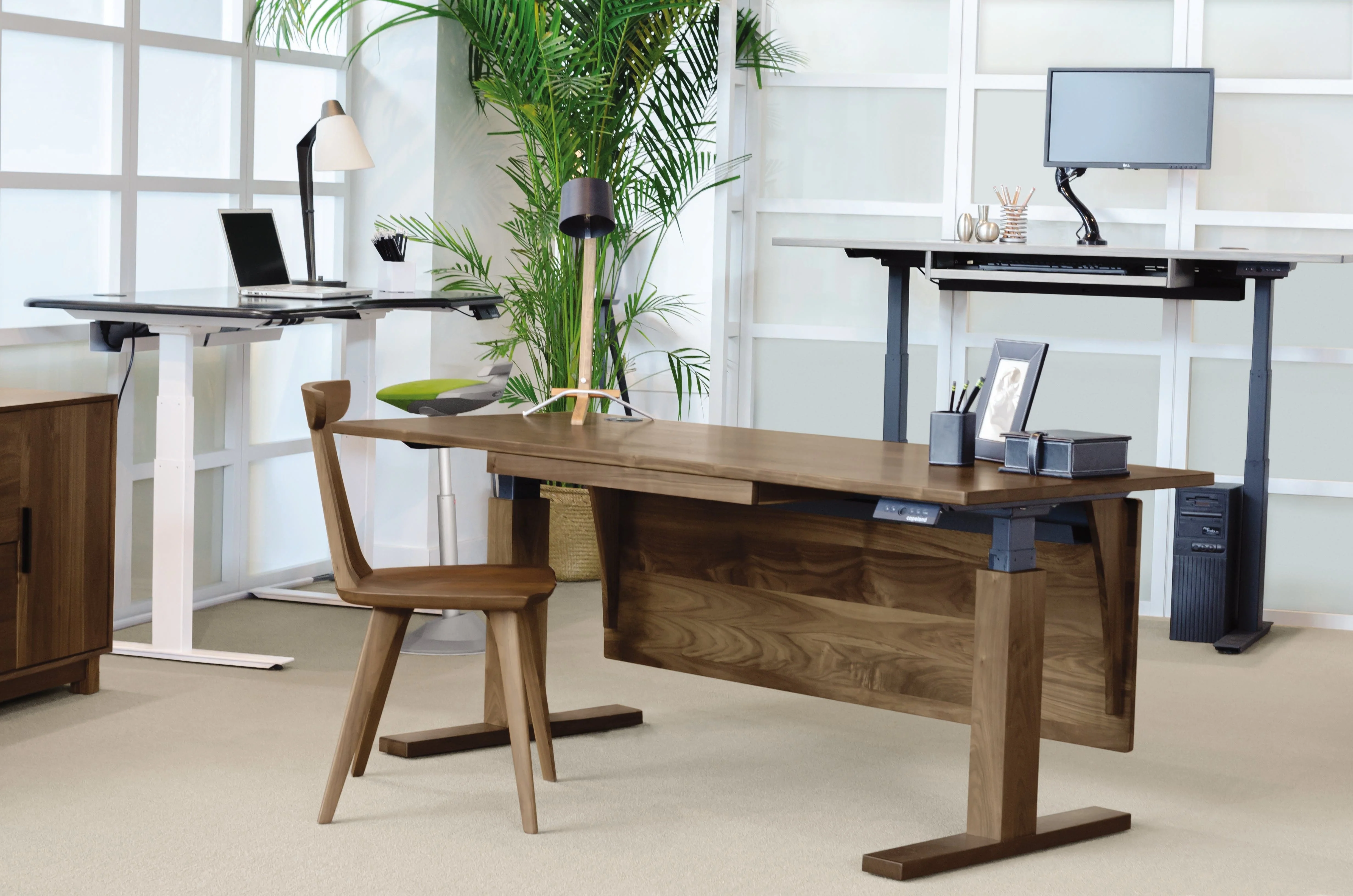 Copeland Invigo Executive Sit-Stand Desk Walnut - Image 8