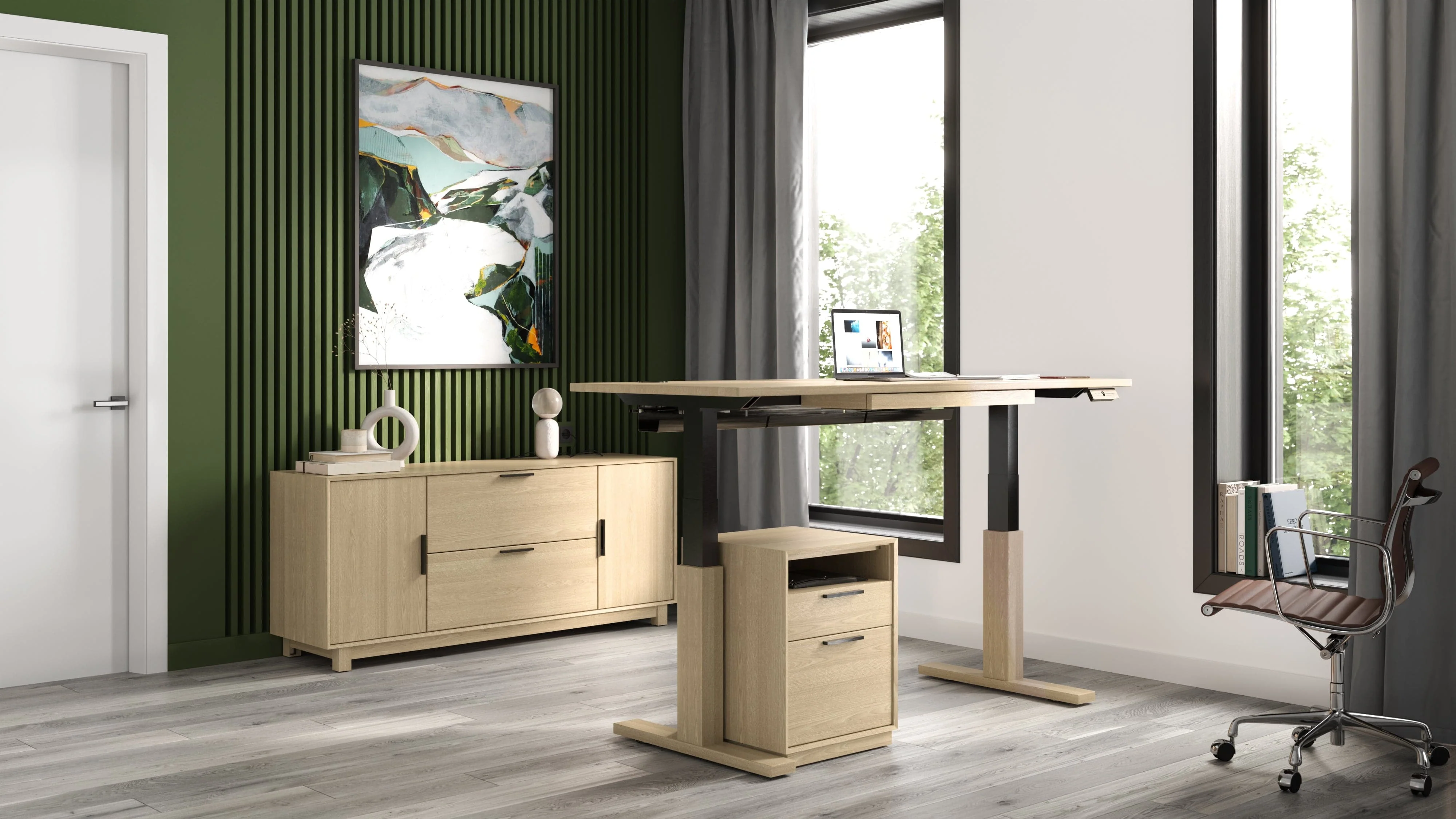 Copeland Invigo Executive Sit-Stand Desk Walnut - Image 9