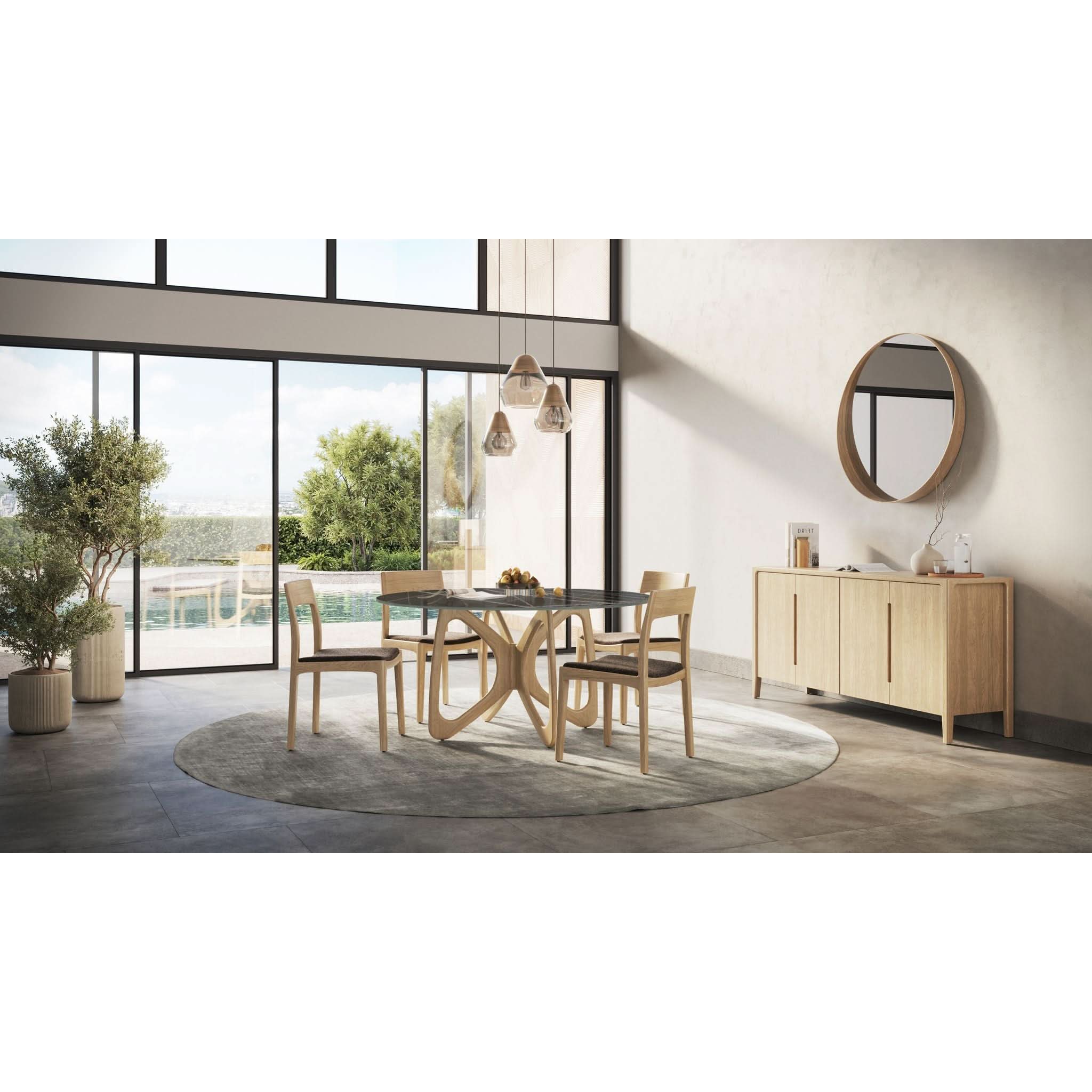 Copeland Butterfly Round Sintered Stone Top Table - Image 3
