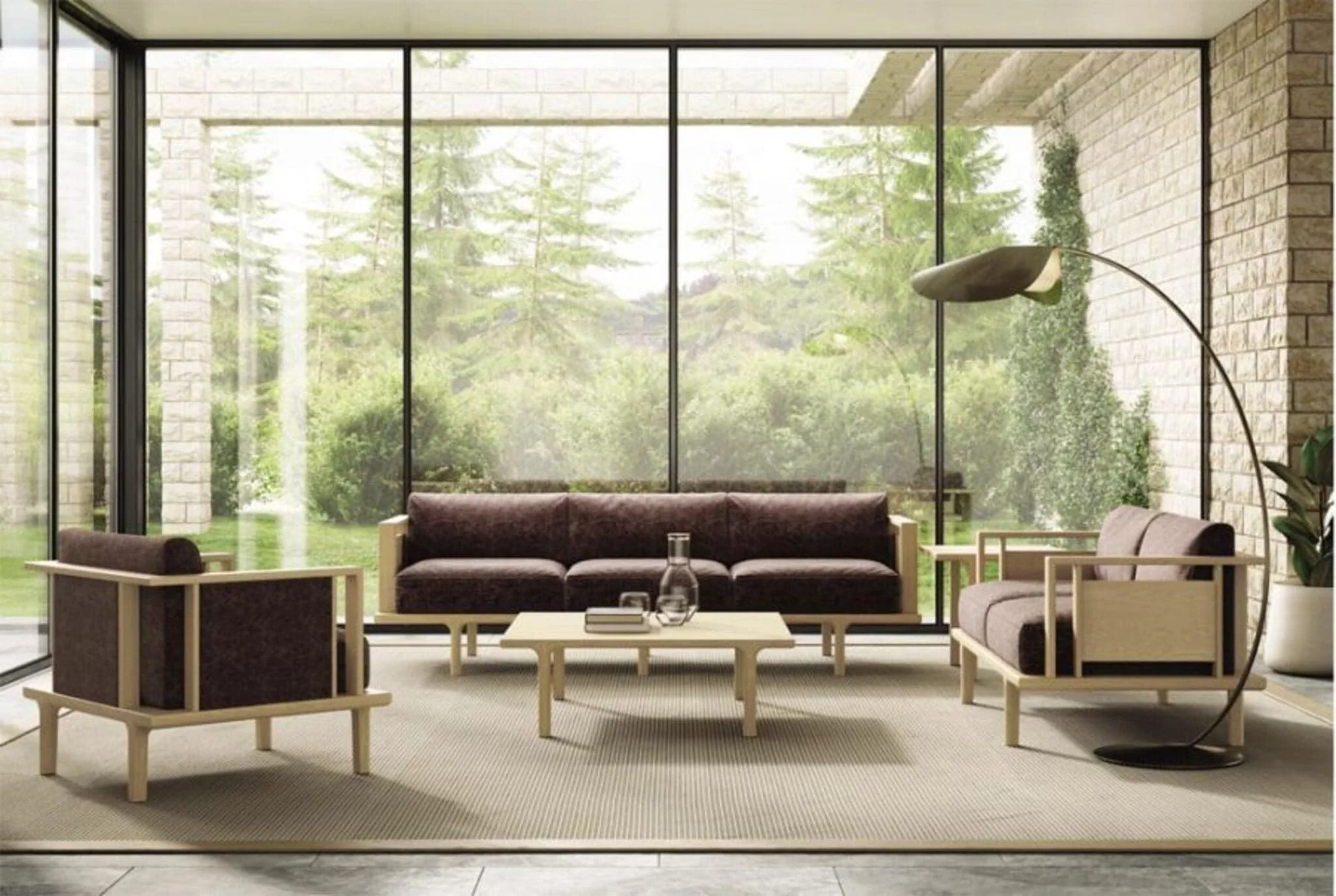 Copeland Sierra Loveseat with Upholstered Panels - Image 3
