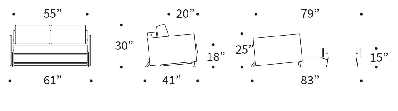 Cubed Full Size Sofa Bed With Arms - Image 9