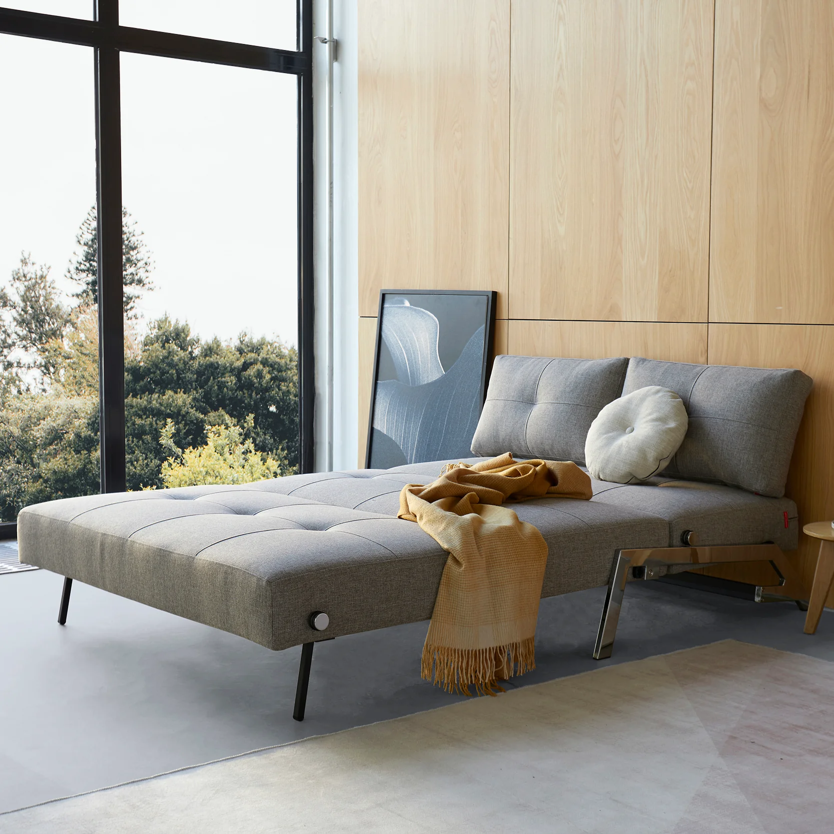 Cubed Full Size Sofa Bed With Chrome Legs - Image 16