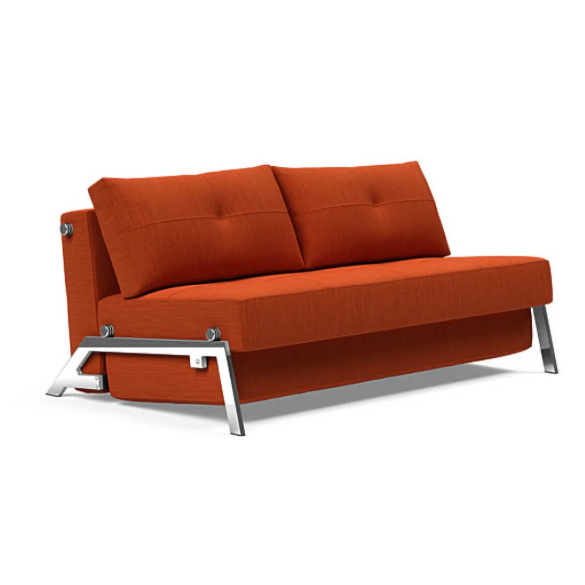 Cubed Queen size Sofa Bed With Chrome Legs - Image 31
