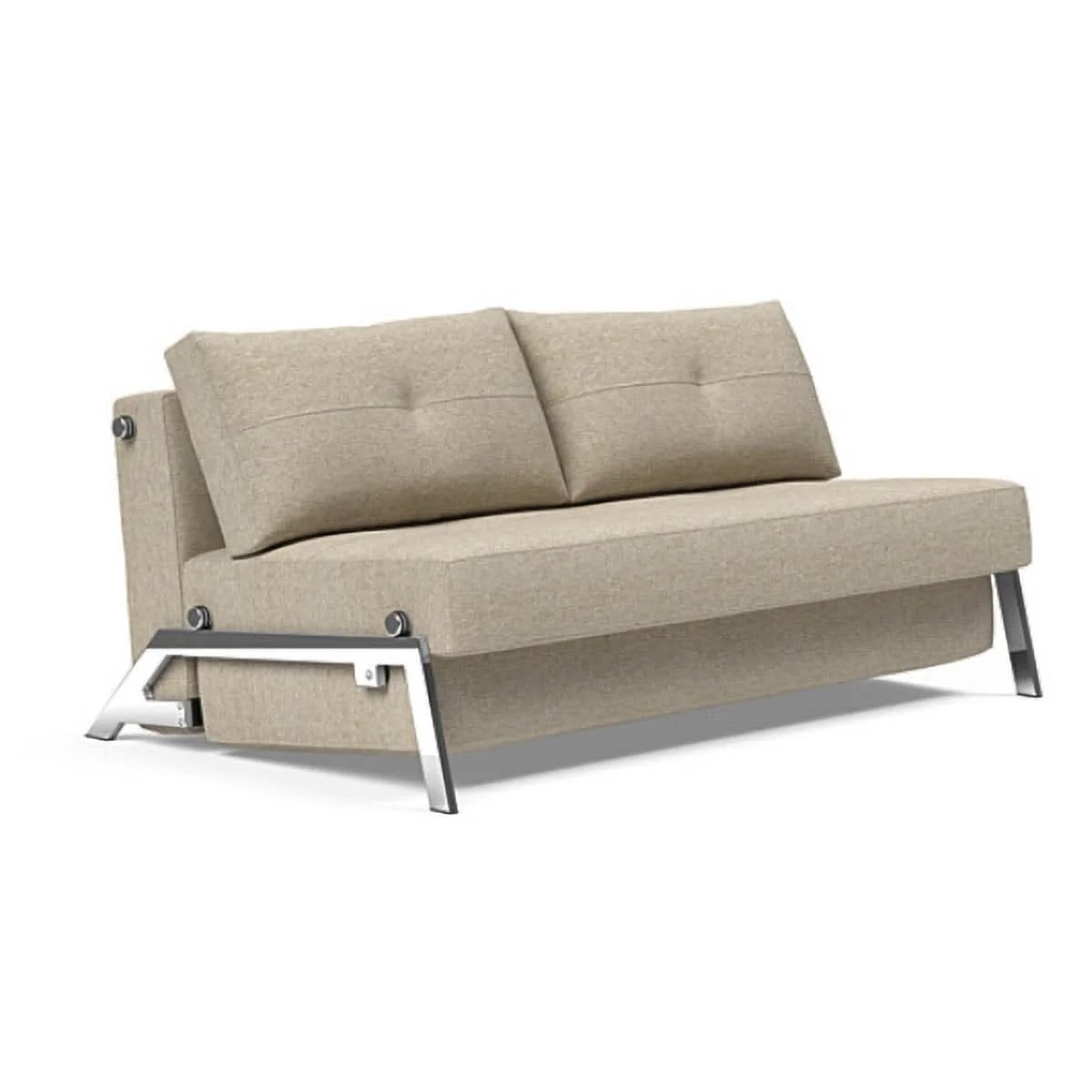Cubed Queen size Sofa Bed With Chrome Legs - Image 32