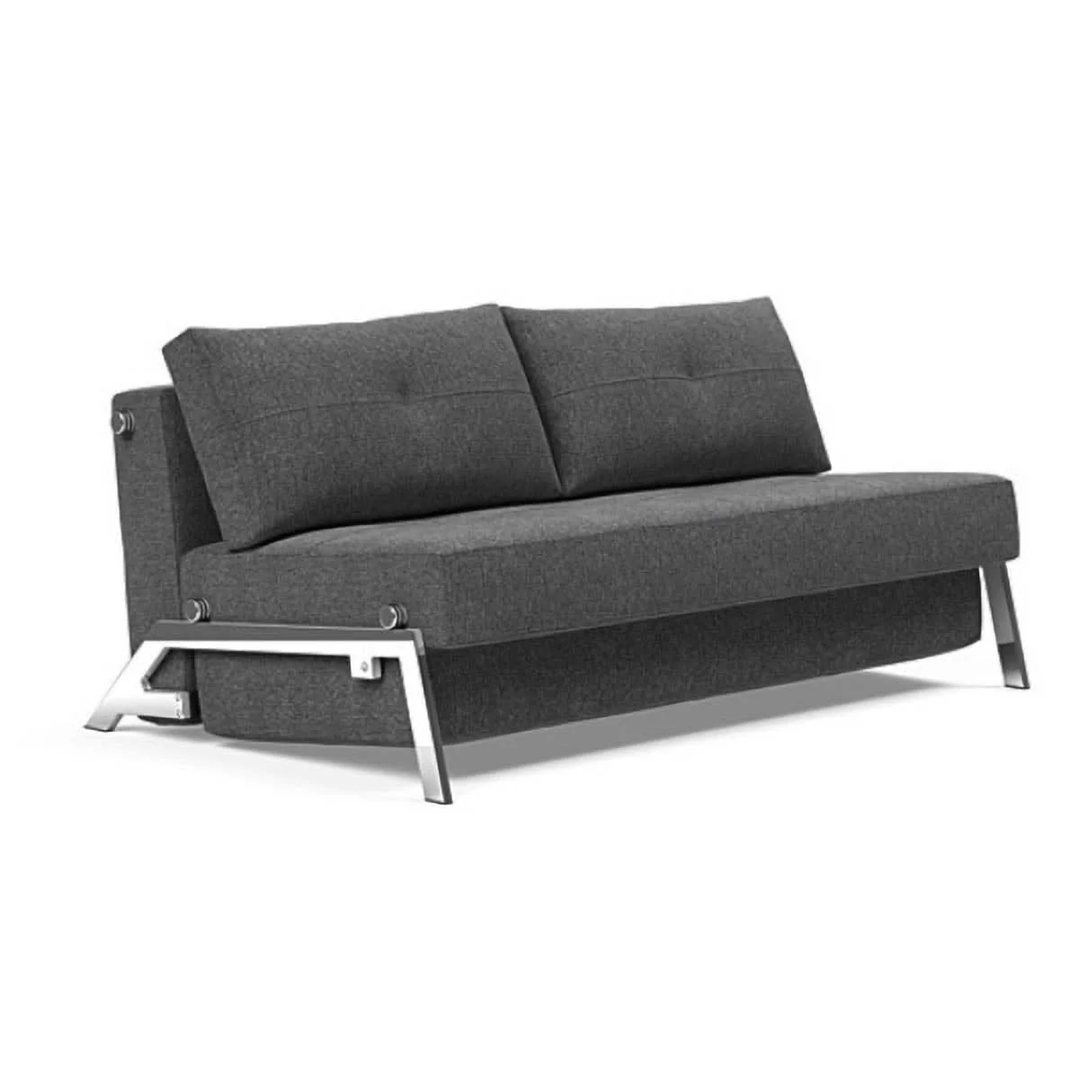 Cubed Queen size Sofa Bed With Chrome Legs - Image 43
