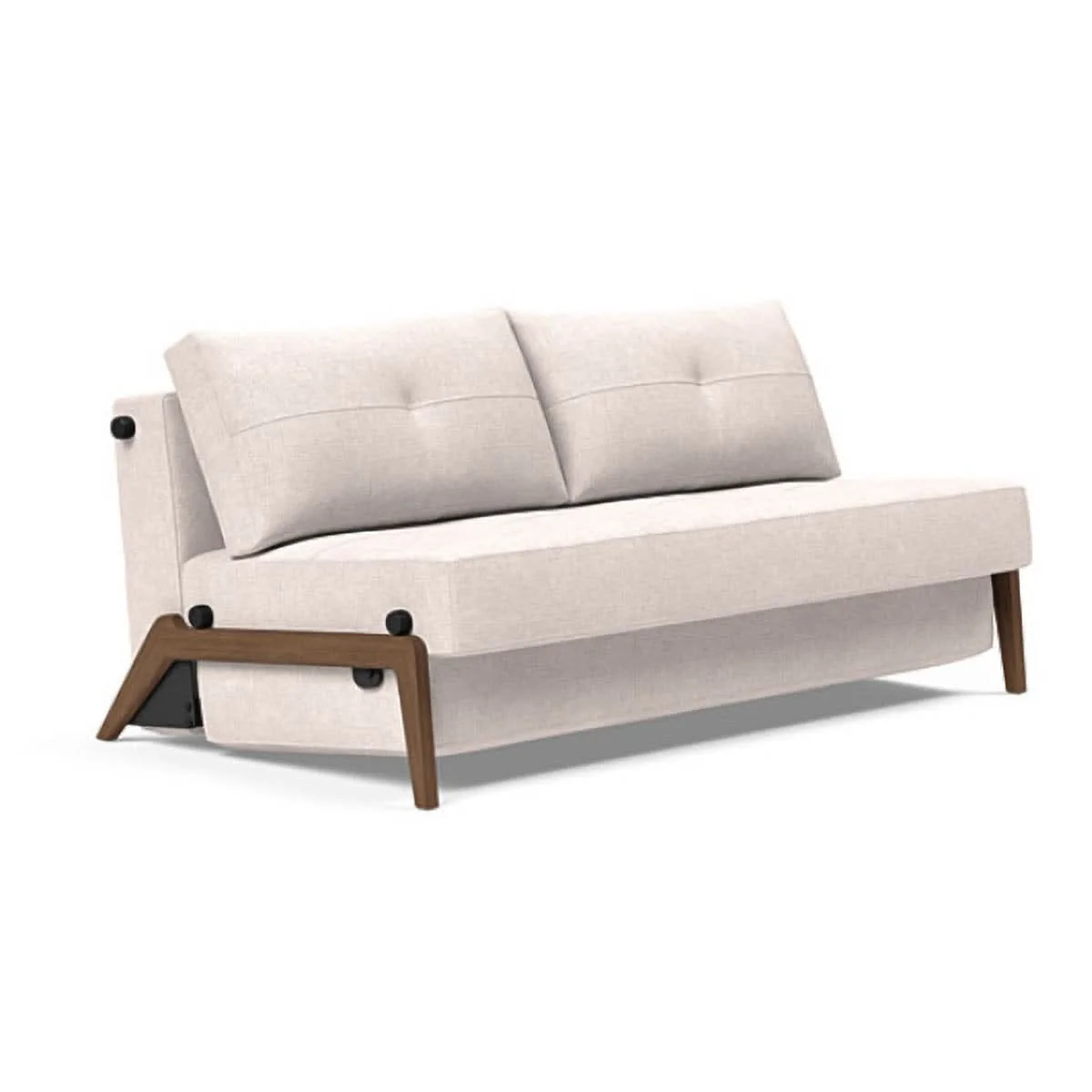 Cubed Queen Size Sofa Bed With Dark Wood Legs - Image 11