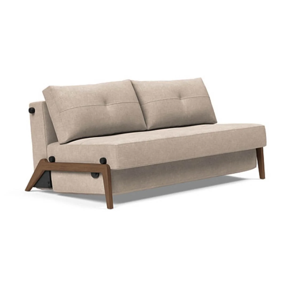Cubed Queen Size Sofa Bed With Dark Wood Legs - Image 13