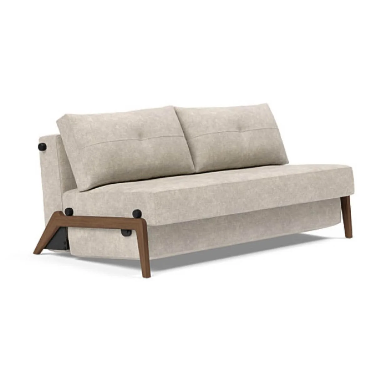 Cubed Queen Size Sofa Bed With Dark Wood Legs - Image 15