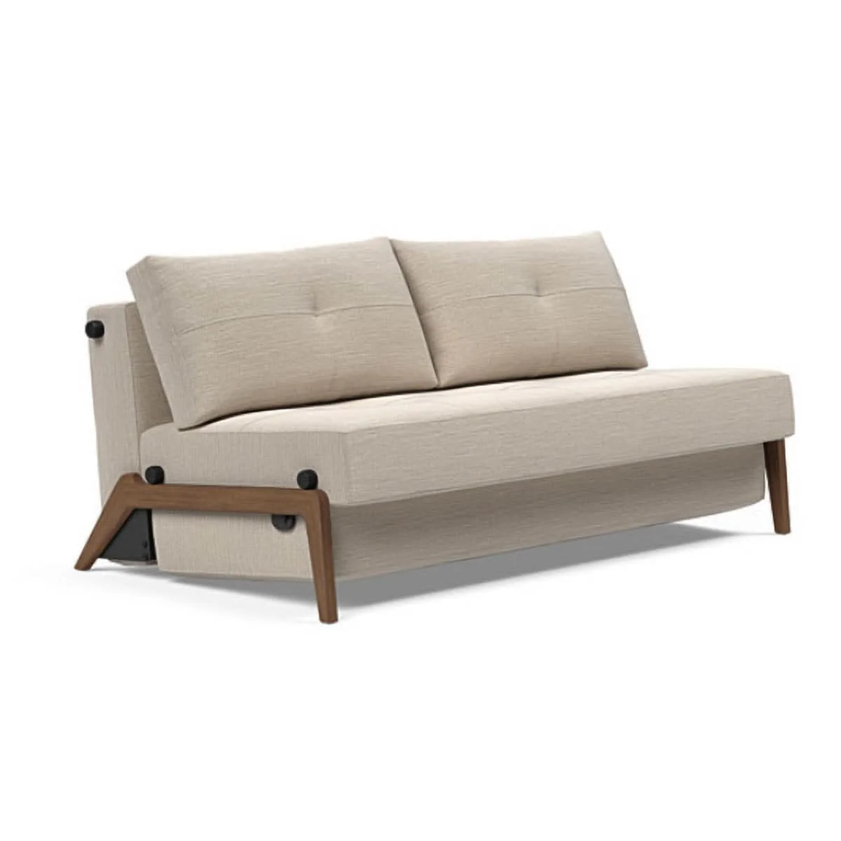 Cubed Queen Size Sofa Bed With Dark Wood Legs - Image 17