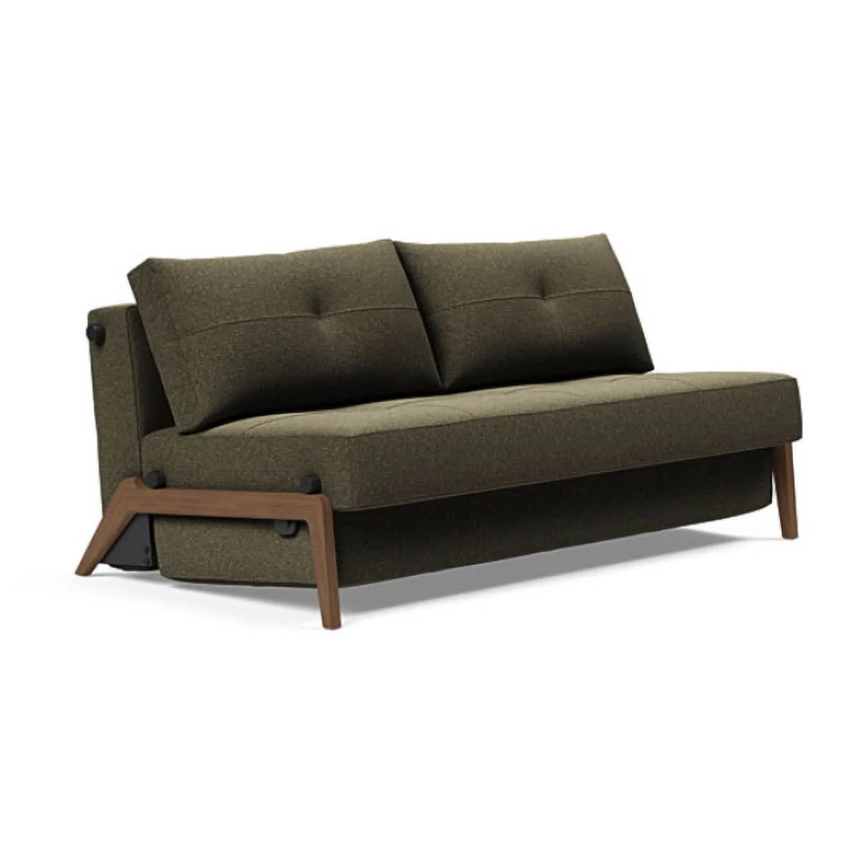 Cubed Queen Size Sofa Bed With Dark Wood Legs - Image 19
