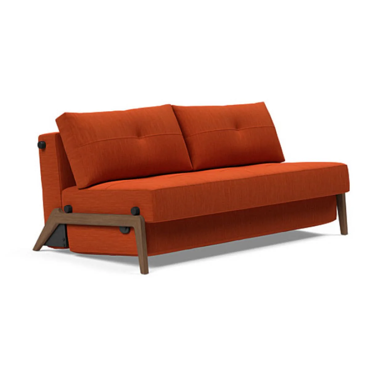 Cubed Queen Size Sofa Bed With Dark Wood Legs - Image 25