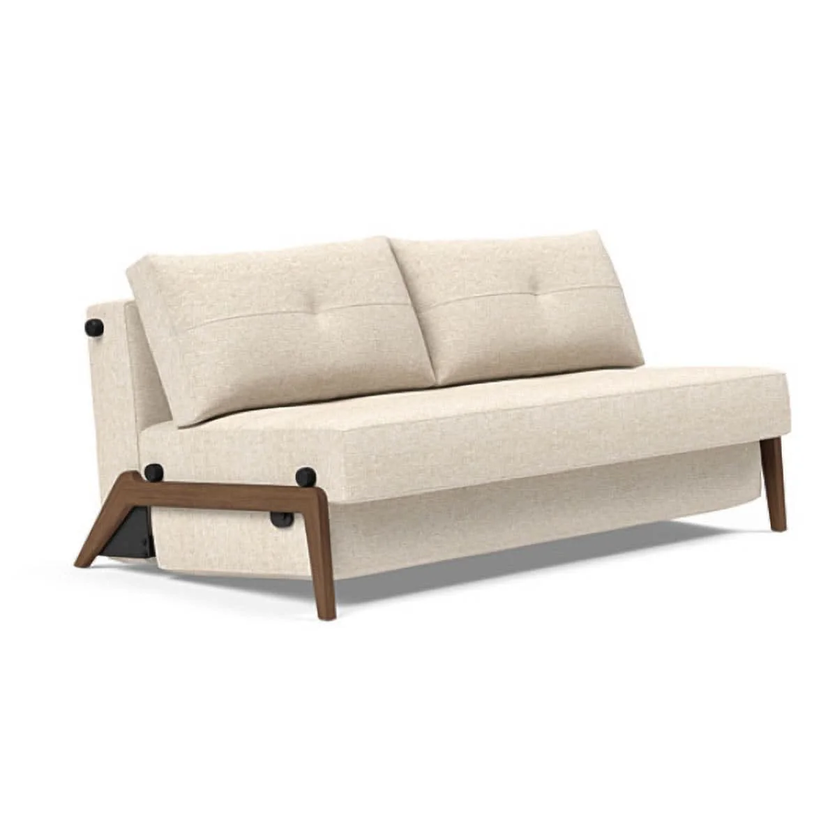 Cubed Queen Size Sofa Bed With Dark Wood Legs - Image 27