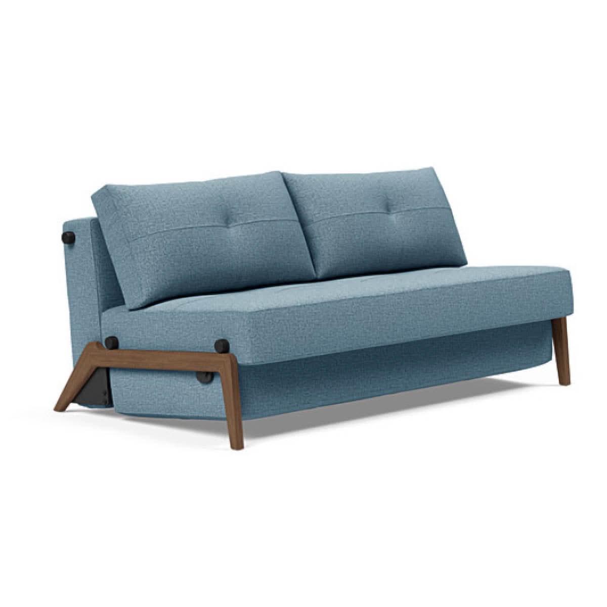 Cubed Queen Size Sofa Bed With Dark Wood Legs - Image 33
