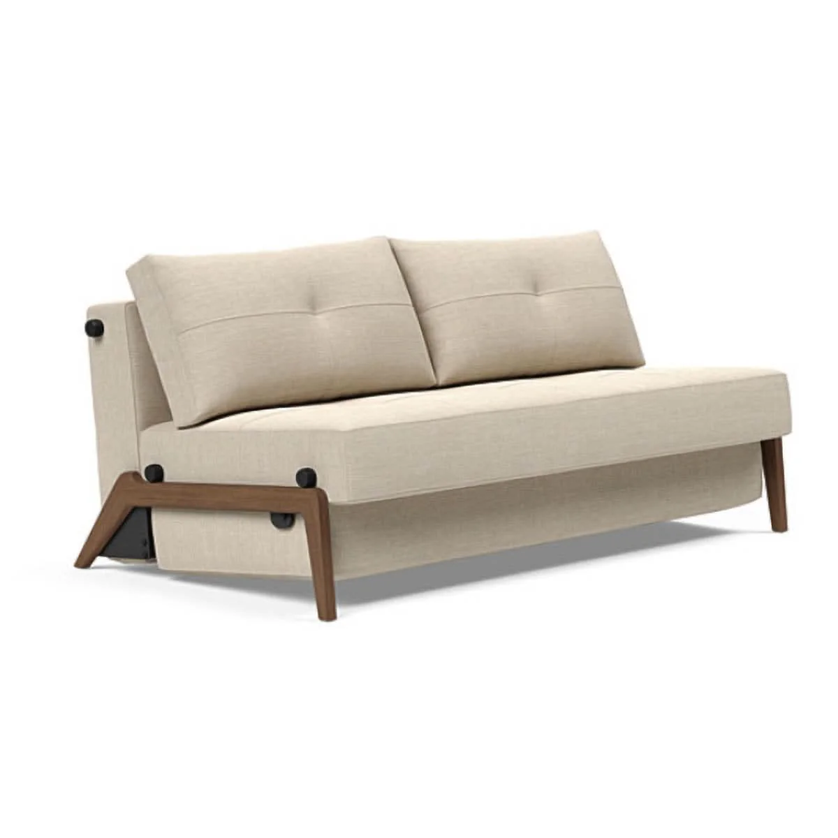 Cubed Queen Size Sofa Bed With Dark Wood Legs - Image 35