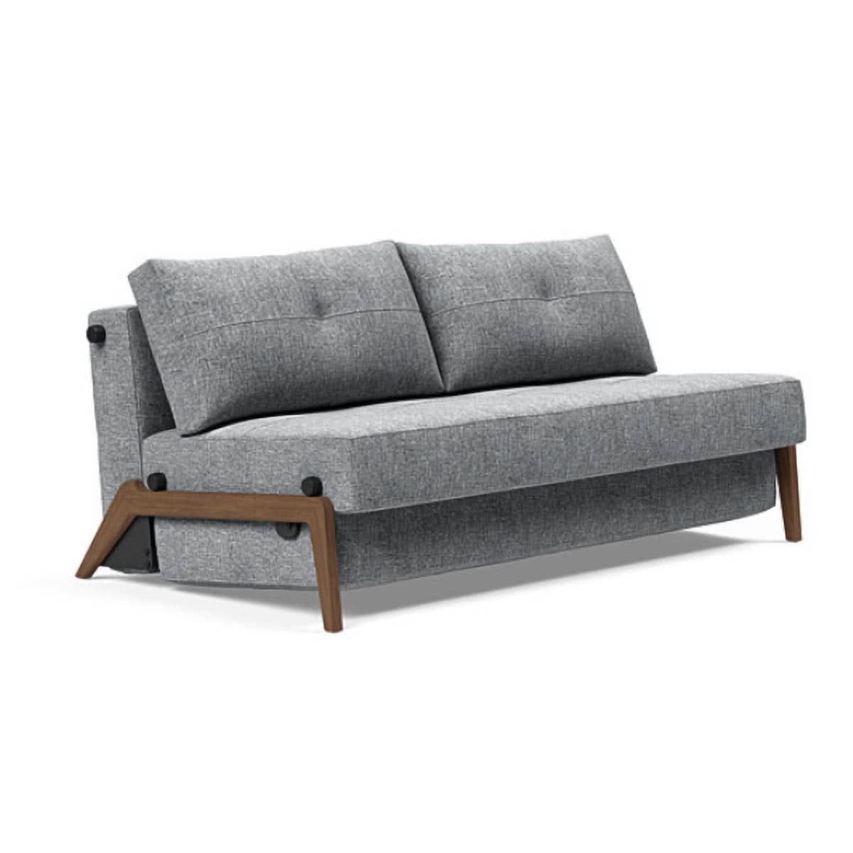 Cubed Queen Size Sofa Bed With Dark Wood Legs - Image 40