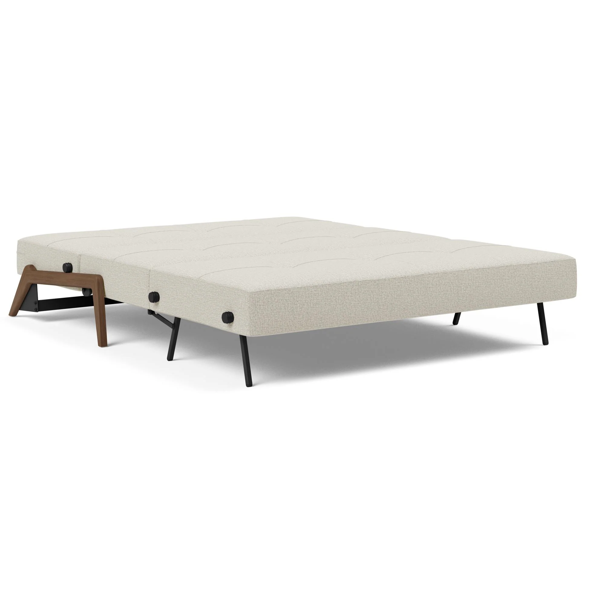 Cubed Queen Size Sofa Bed With Dark Wood Legs - Image 6