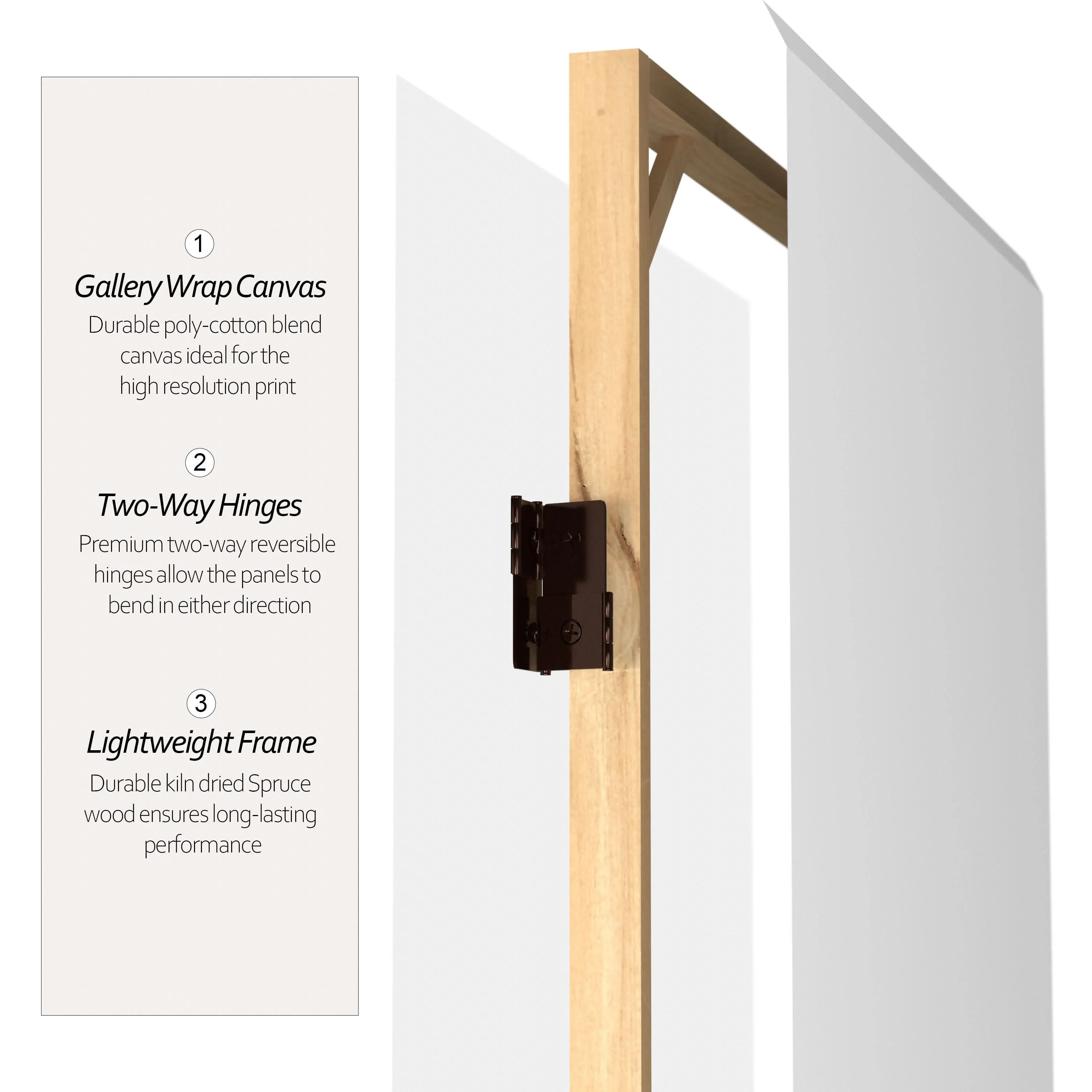 Do It Yourself Tall 6 ft. Canvas Folding Screen - Image 14