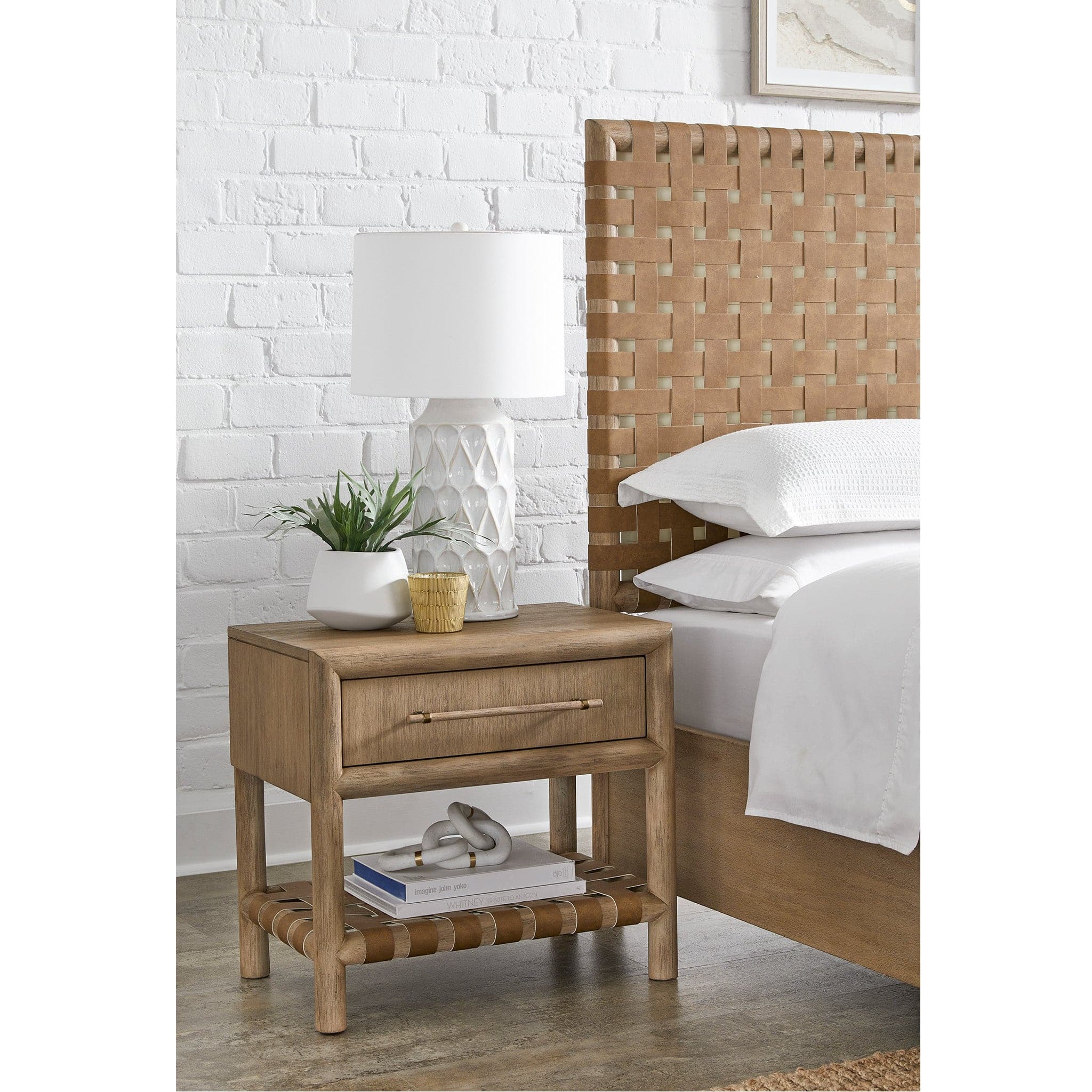 Dorsey Woven Nightstand with USB - Image 3