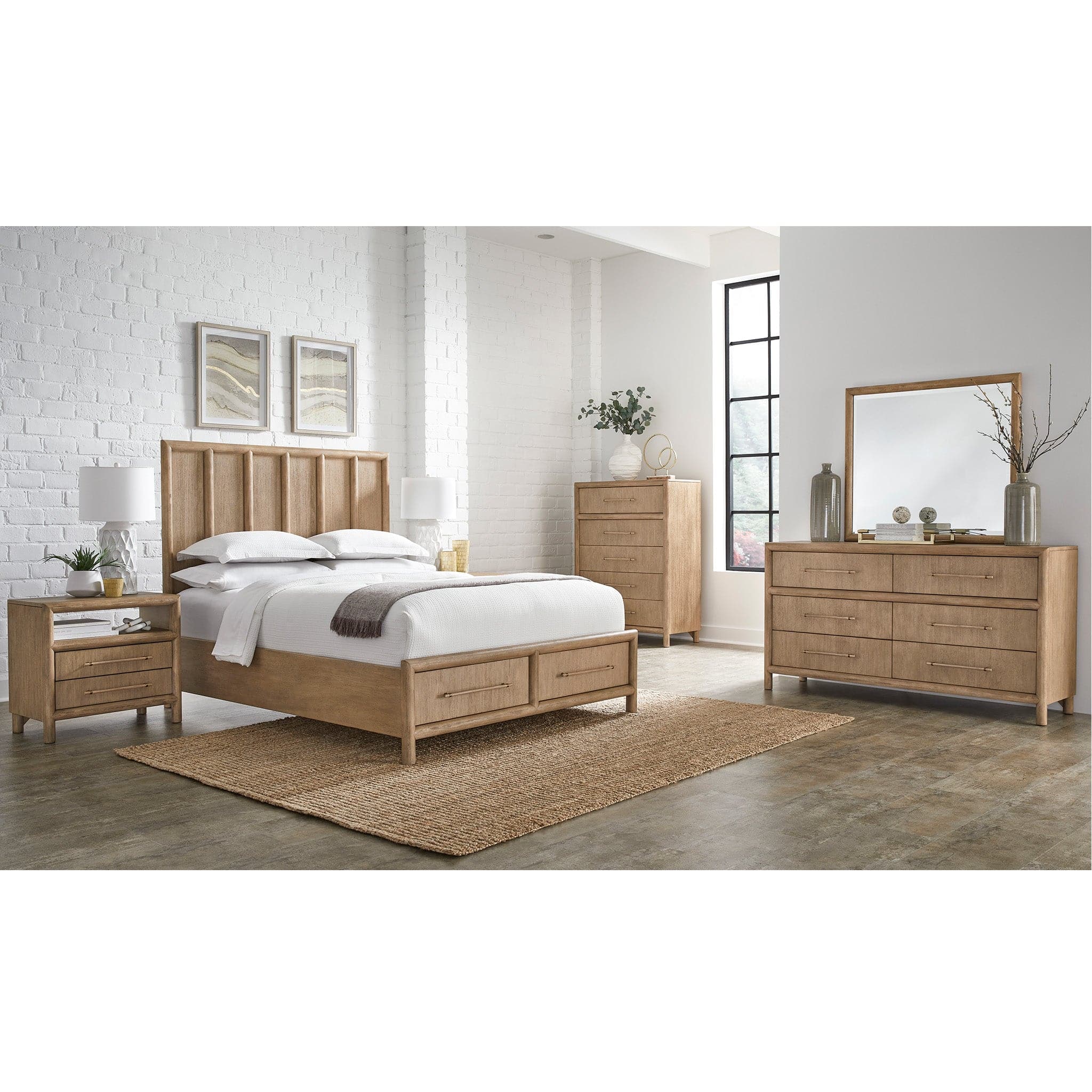Dorsey 2 Drawer Nightstand with USB - Image 4