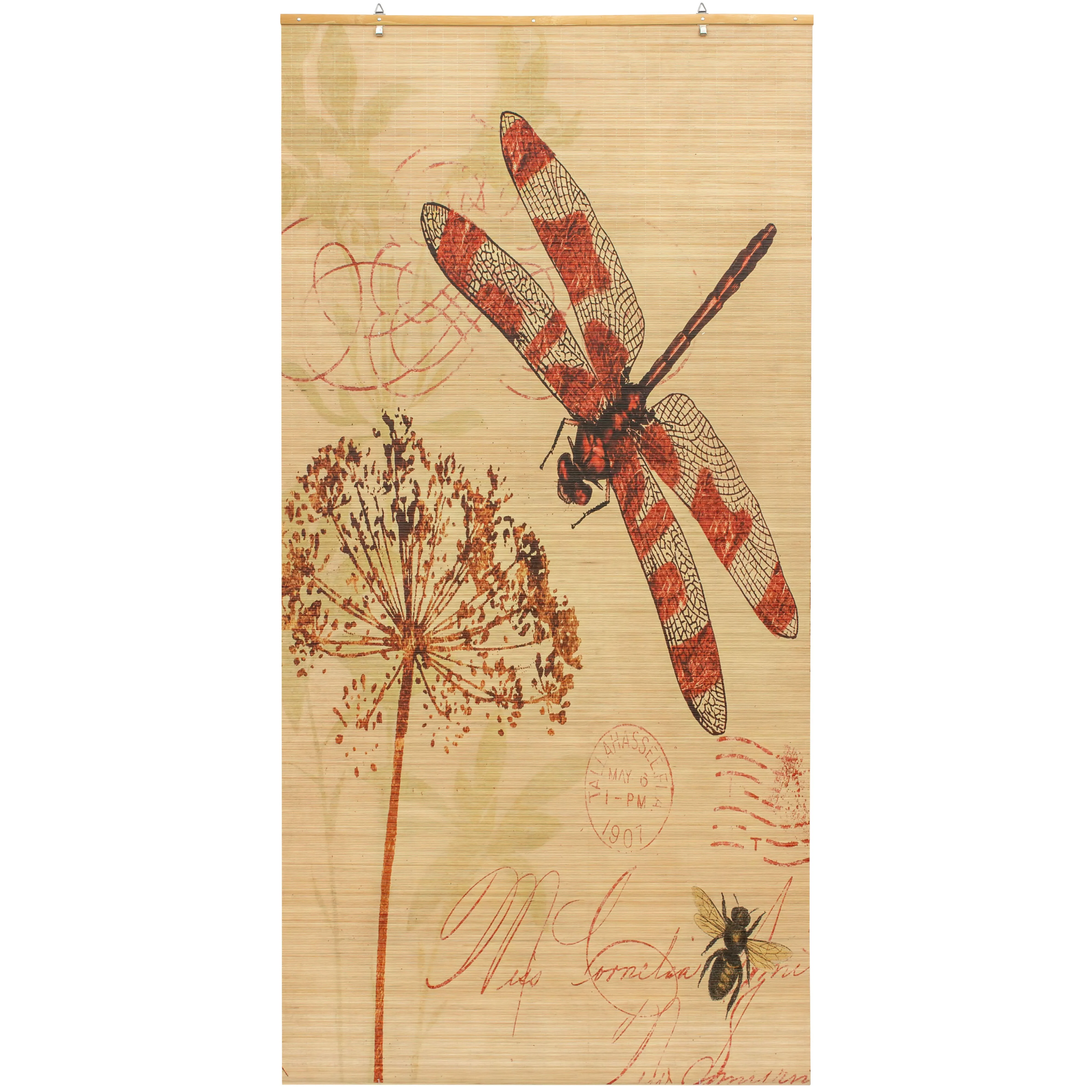 Dragonfly Bamboo Window Shade Blind
