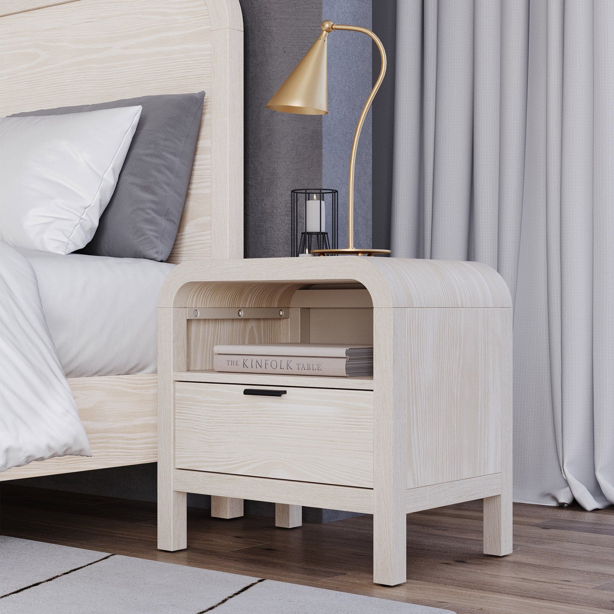 Drake 1 Drawer Nightstand with USB - Image 4