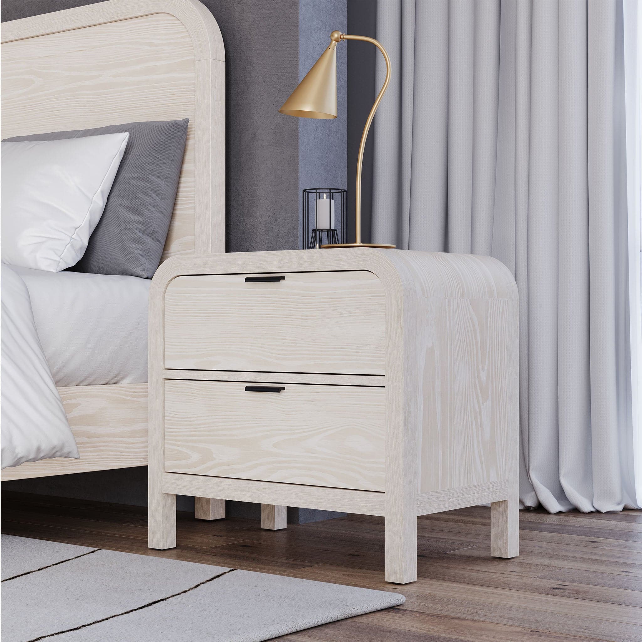 Drake 2 Drawer Nightstand with USB - Image 6
