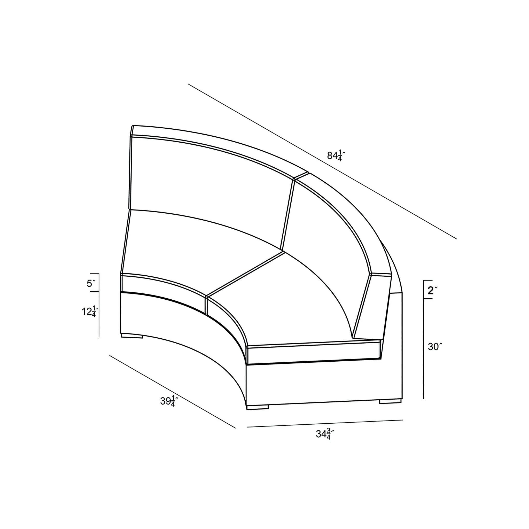 Dune Curve Loveseat - Image 11