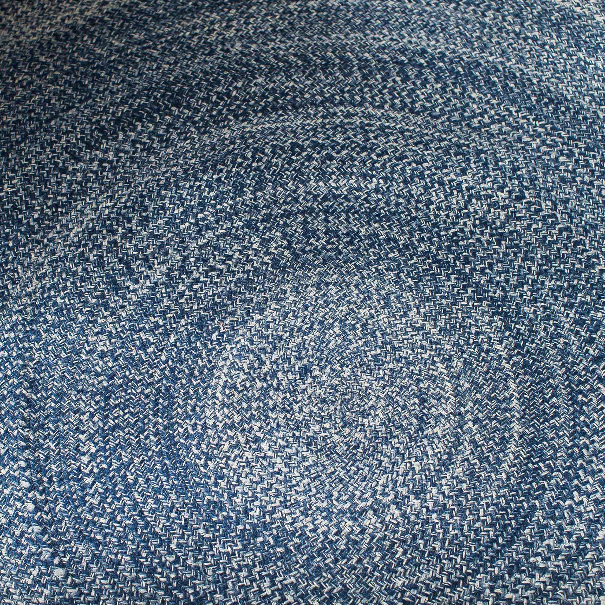 Epona Braided Round Blue Rug - Image 2