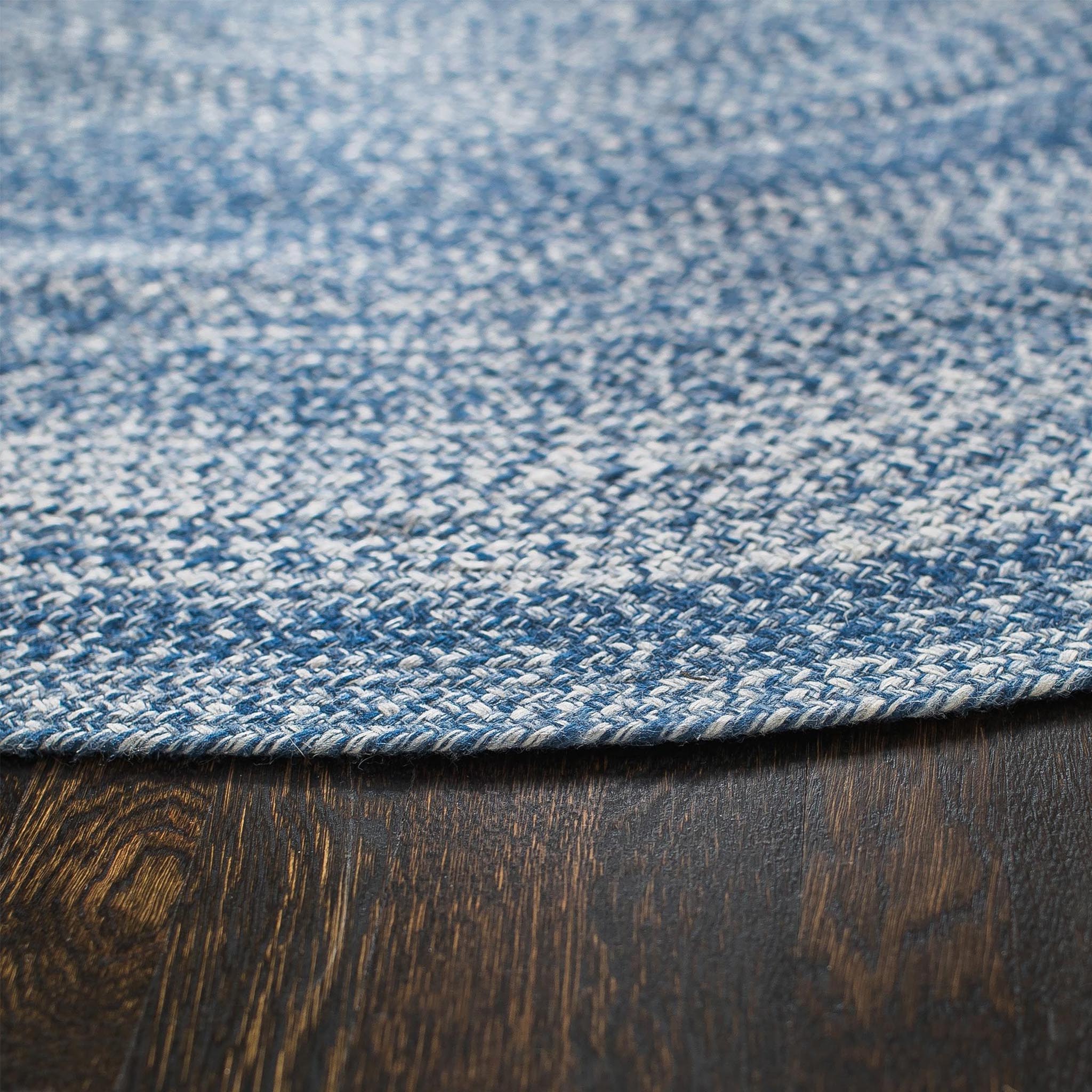 Epona Braided Round Blue Rug - Image 6