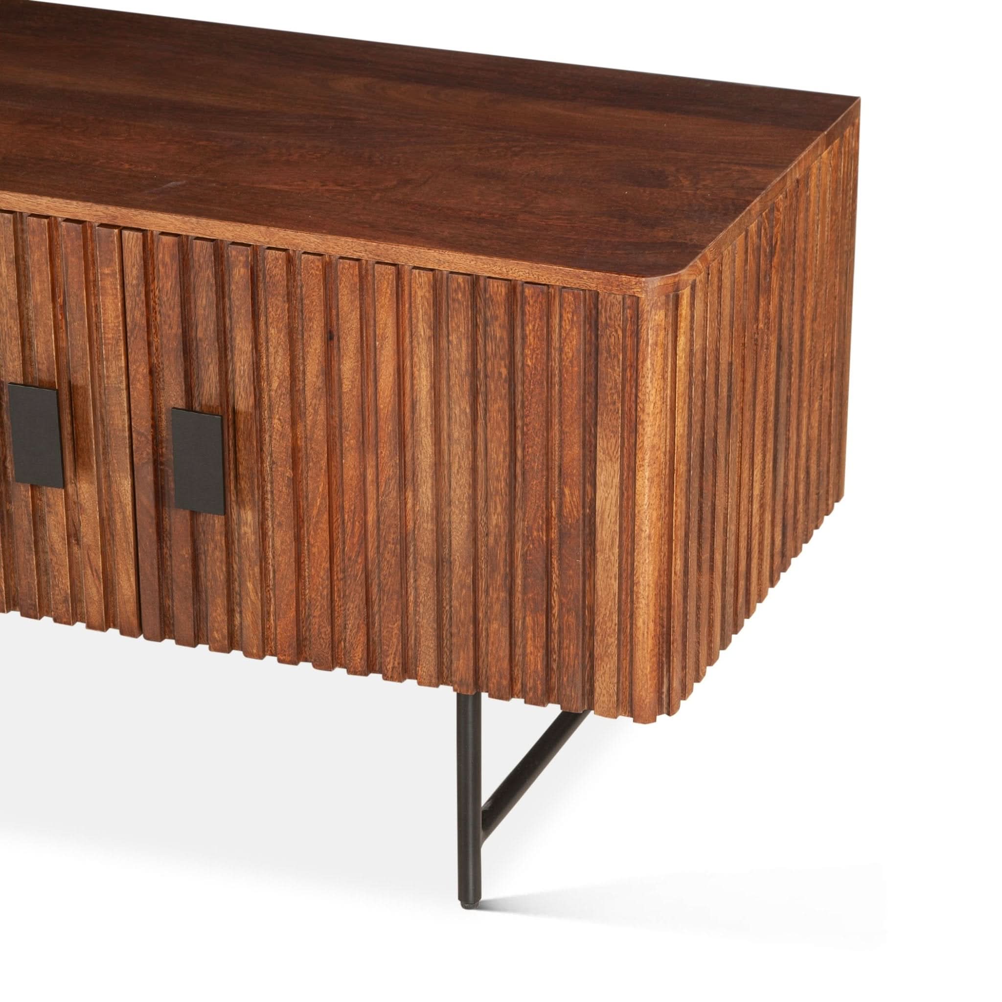 Halden Acacia Wood Plasma Cabinet - Image 5