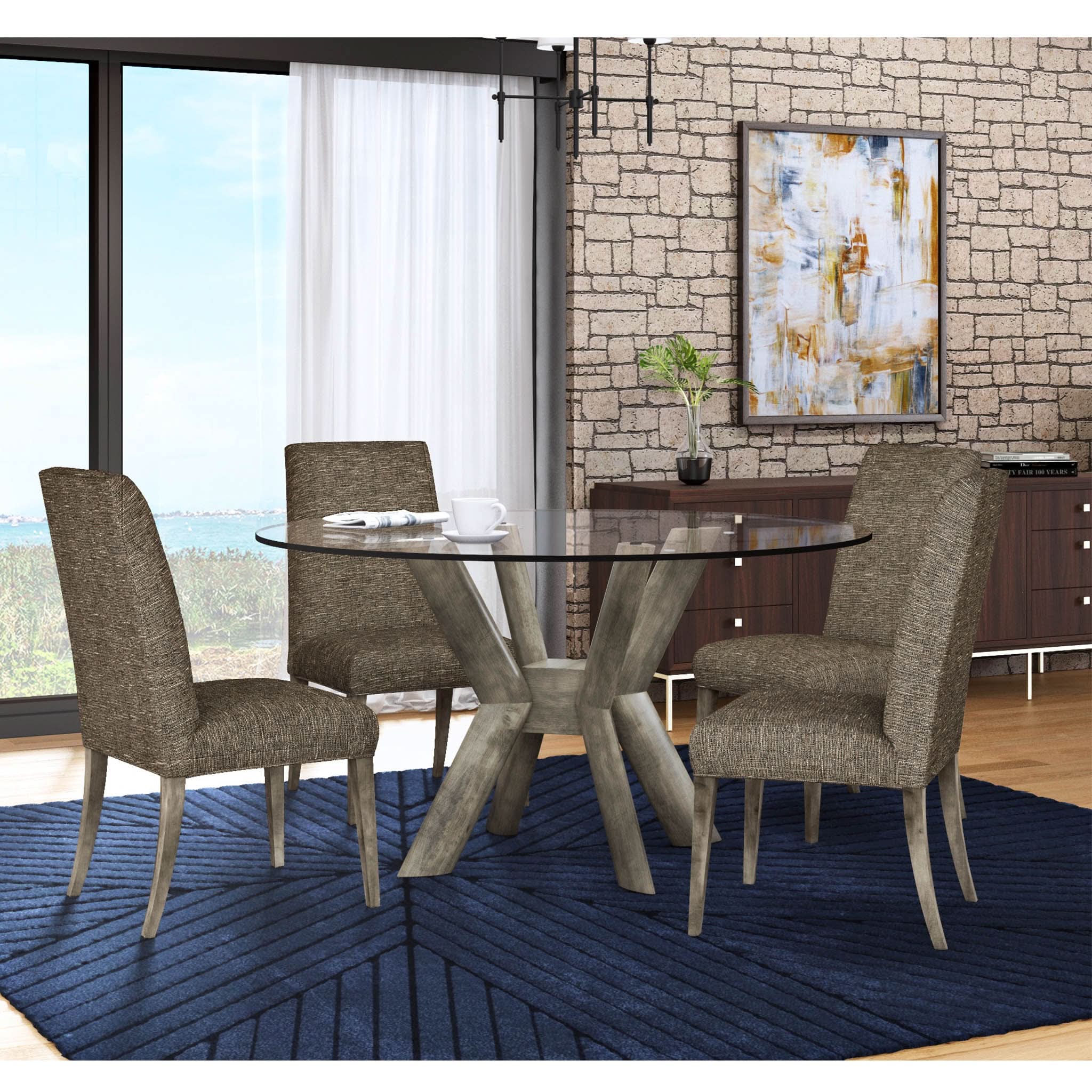 K-Base Glass Round Dining Table - Image 4