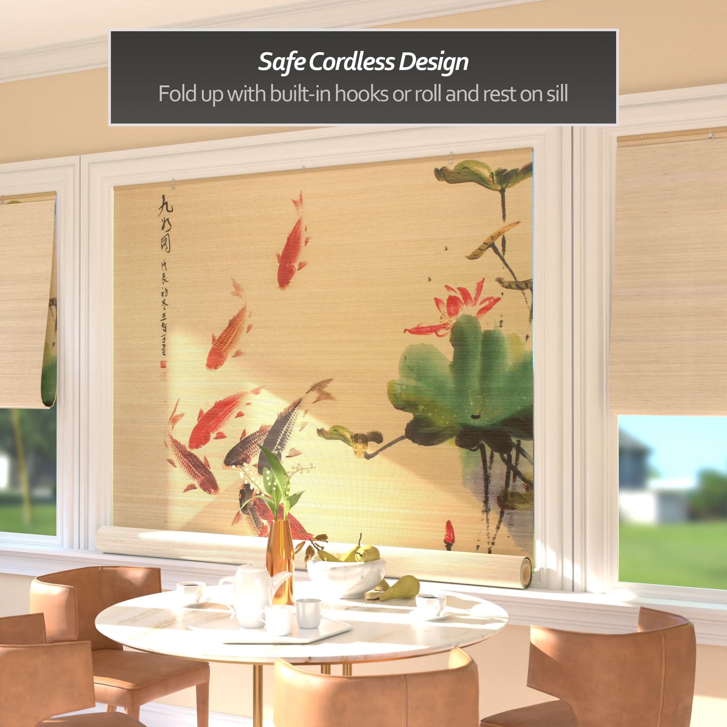 Koi Pond Bamboo Window Shade Blind - Image 7