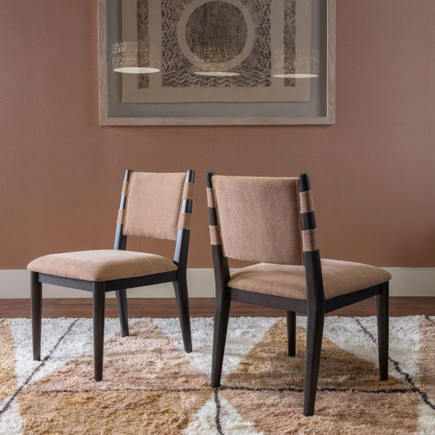 Koko Chenille Upholstered Dining Chair (Set of 2) - Image 3