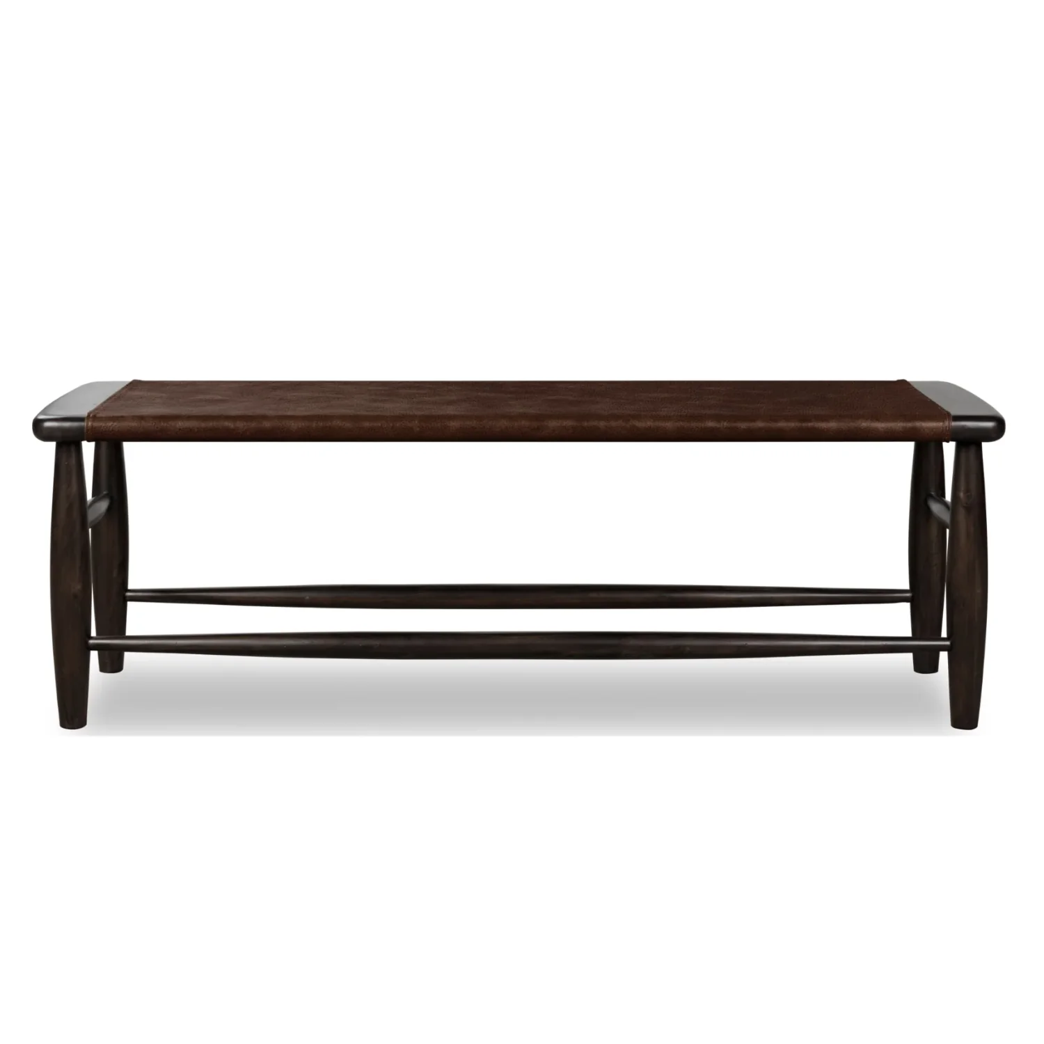 Koko Leather Upholstered Bench - Image 2