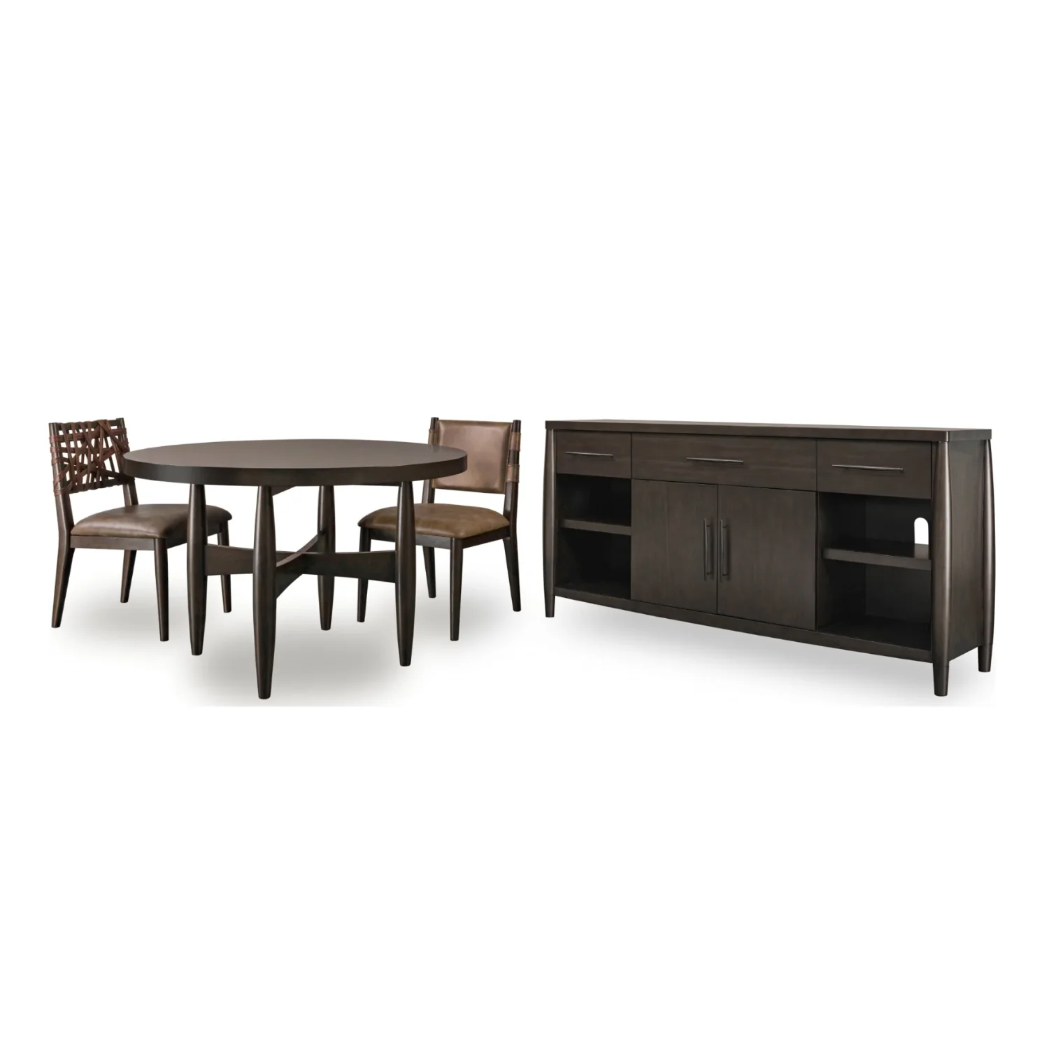 Koko Round Acacia Wood Dining Table - Image 6